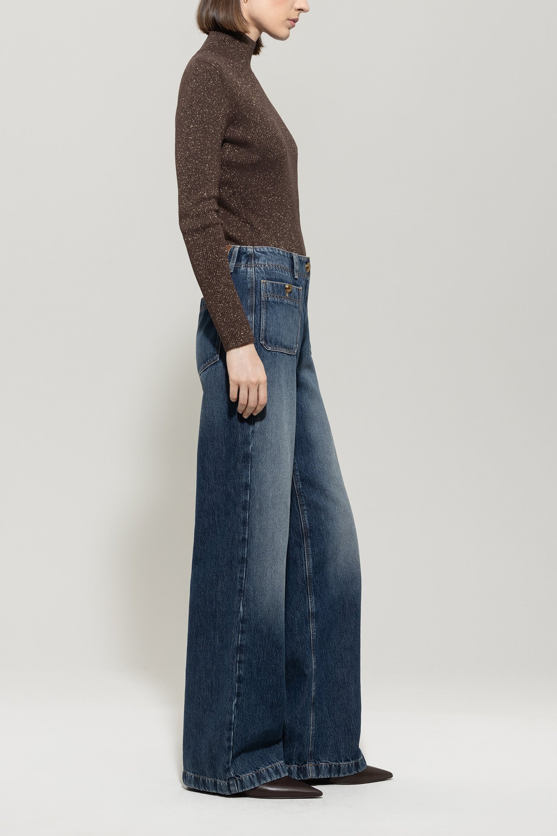 Luisa Cerano Damen Wide-Leg Tencel-Denim, Denim Blue 0252 denim blue Bild 3
