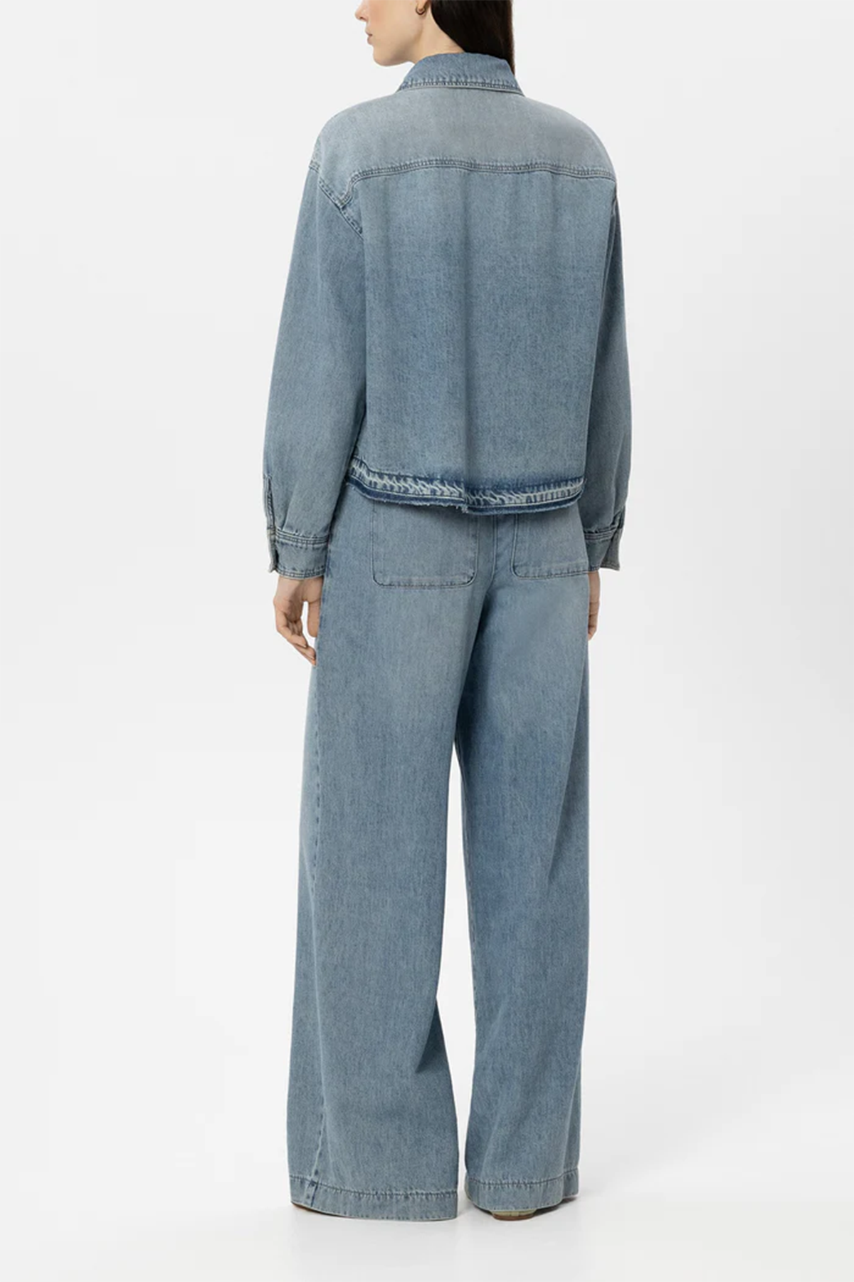 Luisa Cerano Damen Wideleg-Denim mit Bundfalte Blau BLAU Bild 4