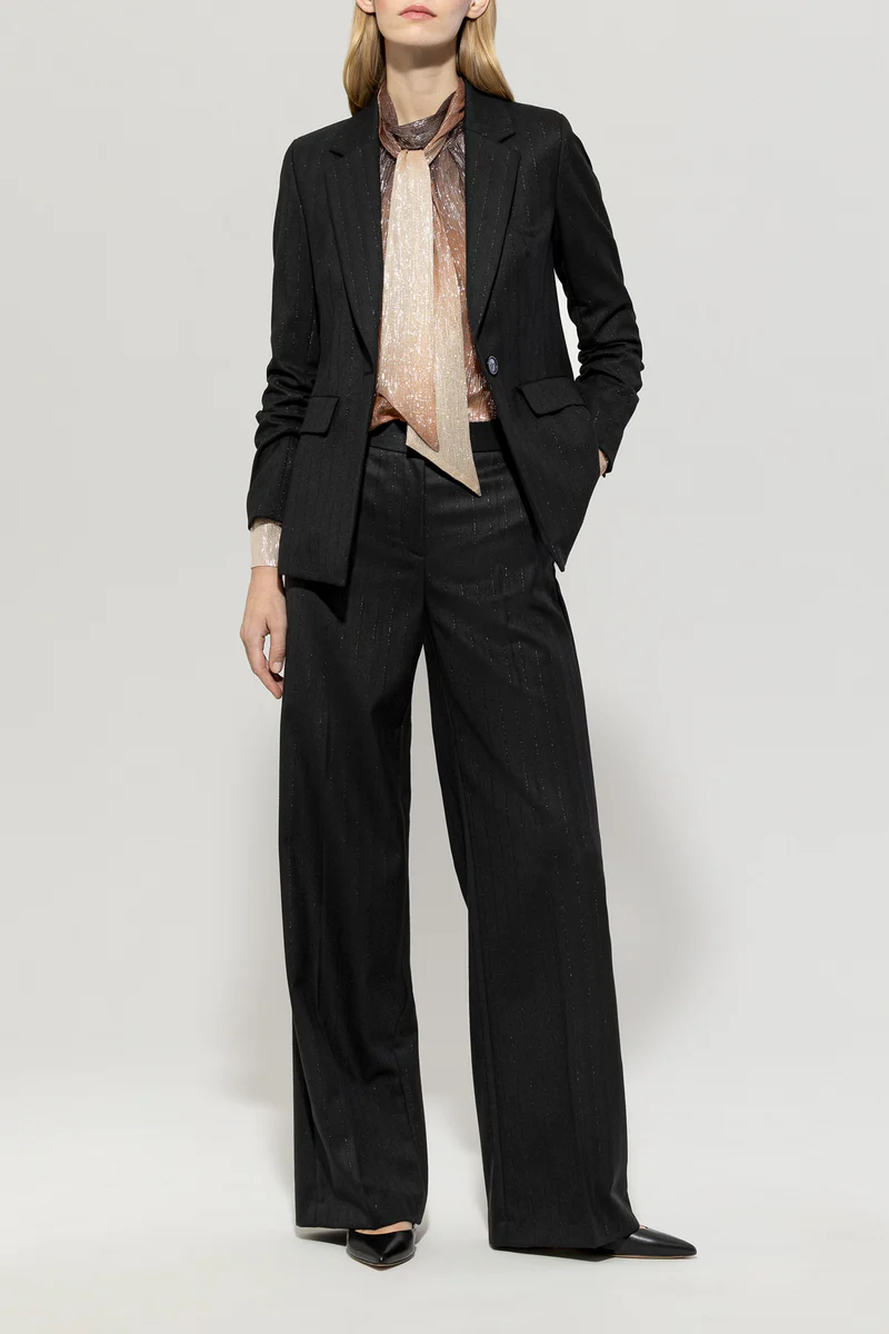 Luisa Cerano Damen Wideleg-Pants Taupe TAUPE Bild 2