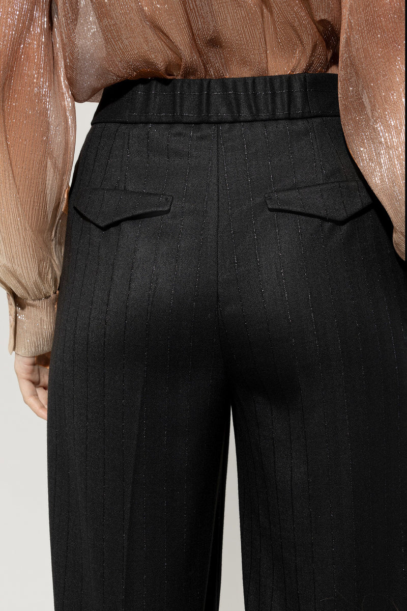 Luisa Cerano Damen Wideleg-Pants Taupe TAUPE Bild 5
