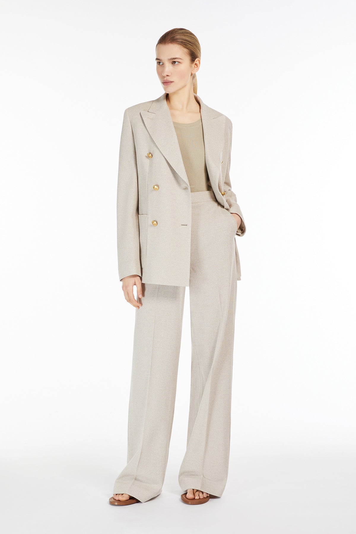MaxMara Damen Hose Giallo Beige BEIGE Bild 2