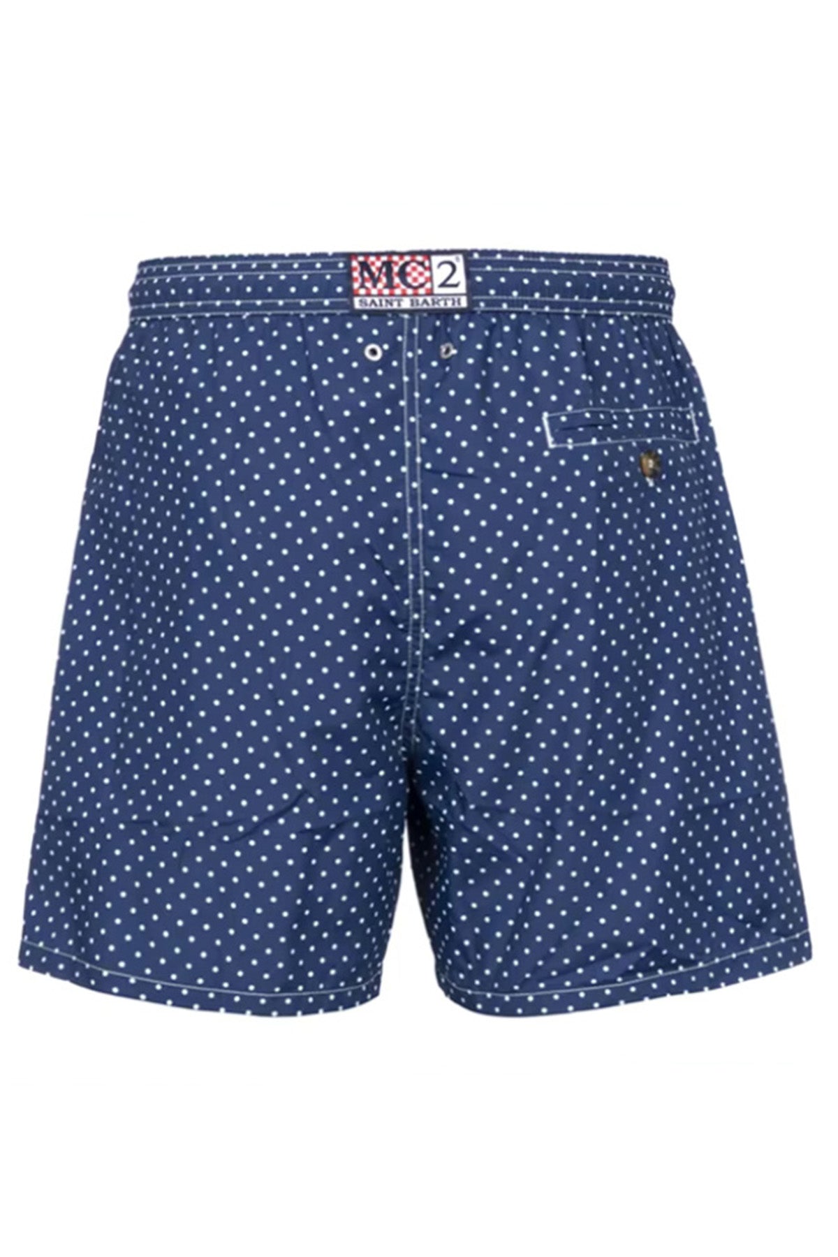 MC2 Saint Barth Herren Badeshort Lighting Micro Fantasy Mini Pois Navy BLAU Bild 2