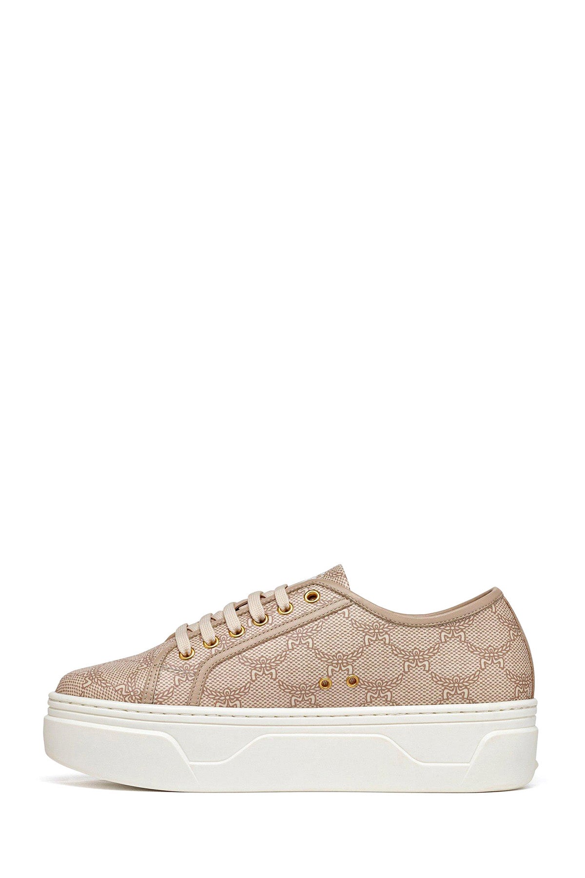 MCM Damen Plateau Sneaker Skyward in Lauretos Beige BEIGE Bild 2