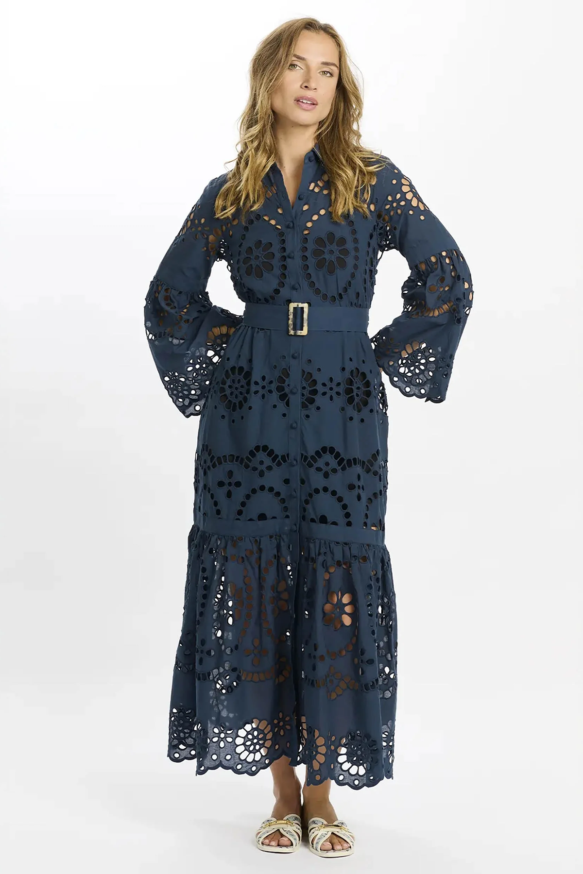 Miss June Damen Maxikleid Aurelia Navy MARINE-BLAU Bild 3