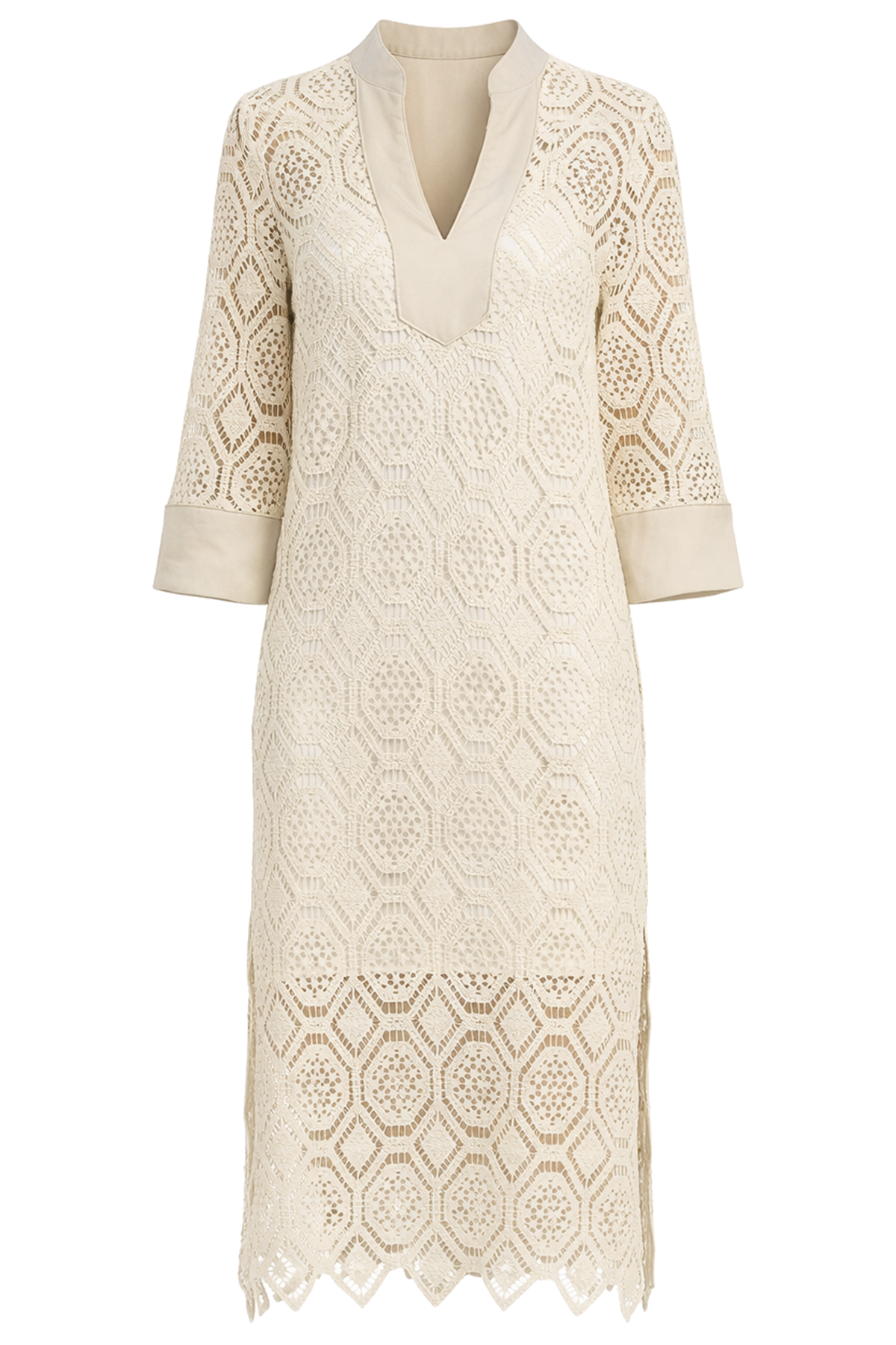 Miss June Damen Maxikleid Baley Beige BEIGE Bild 1