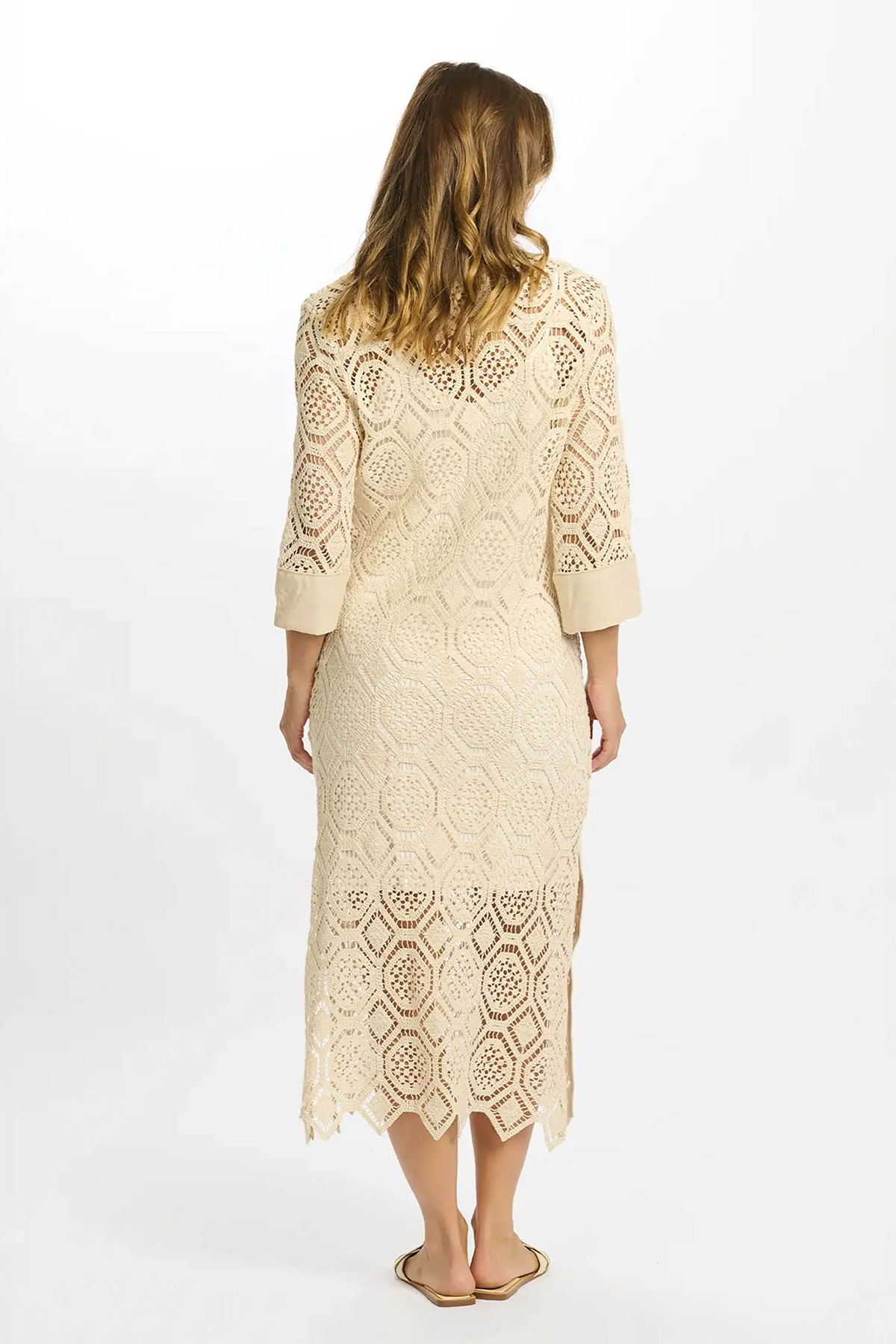 Miss June Damen Maxikleid Baley Beige BEIGE Bild 3