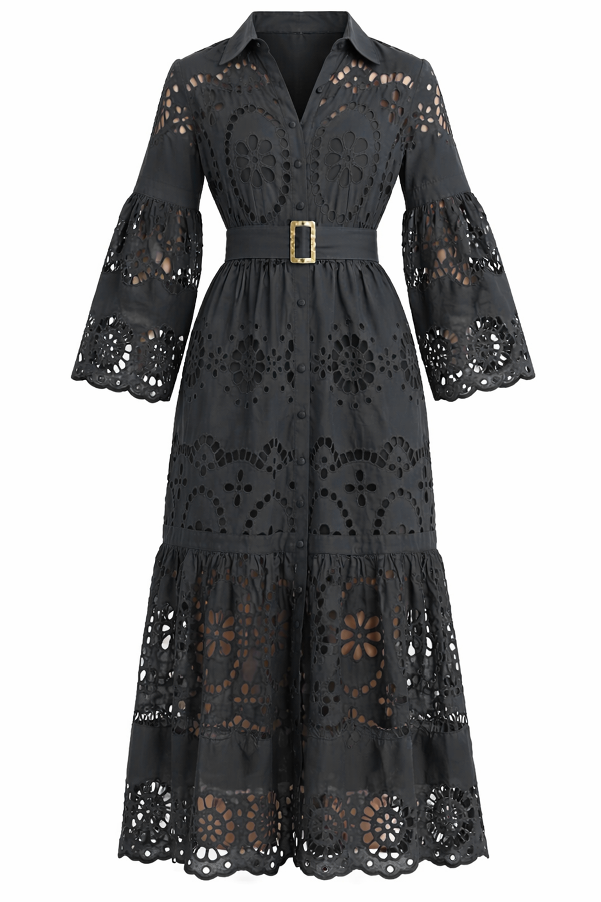Miss June Damen Maxikleid Ruby Schwarz black Bild 1