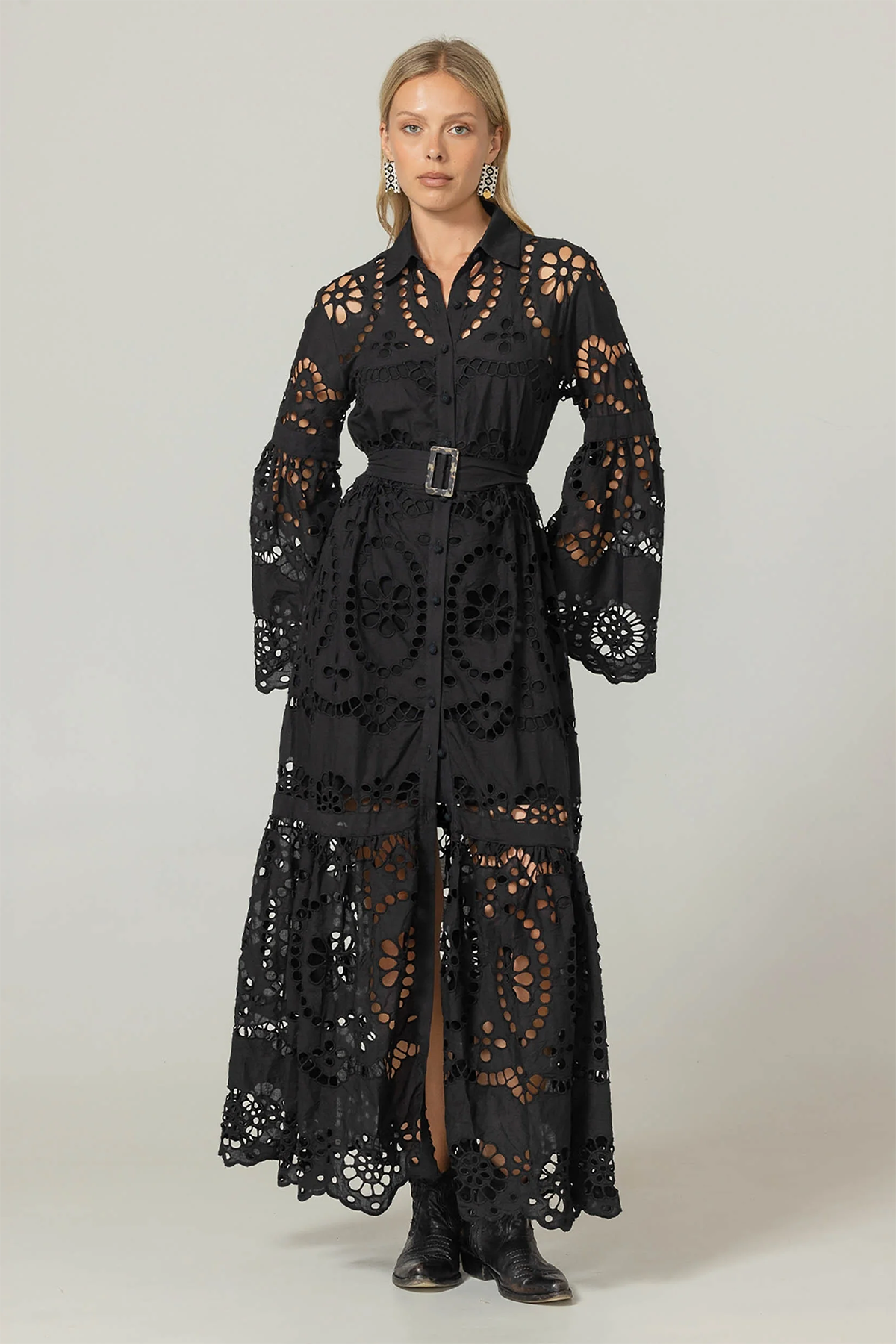Miss June Damen Maxikleid Ruby Schwarz black Bild 3