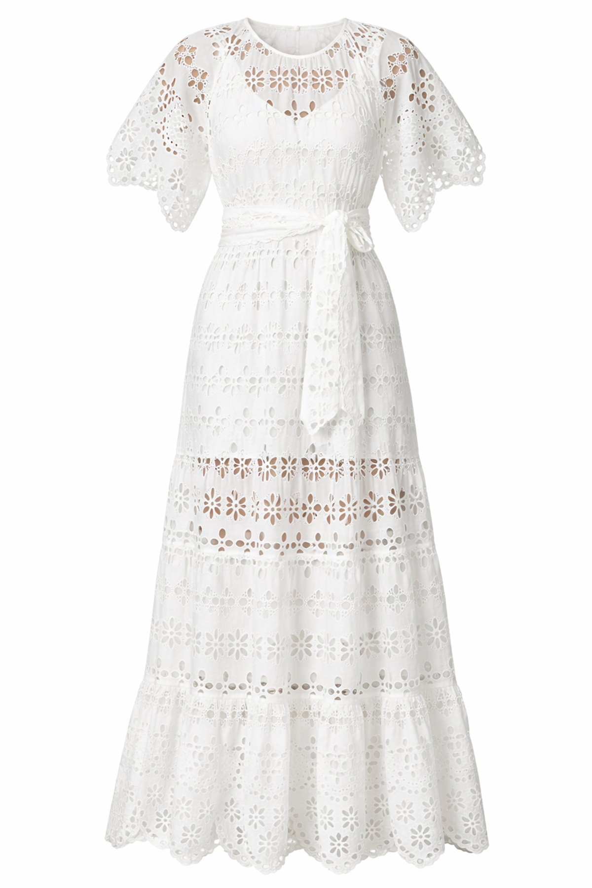 Miss June Damen Maxikleid Sable Weiss WEISS Bild 1