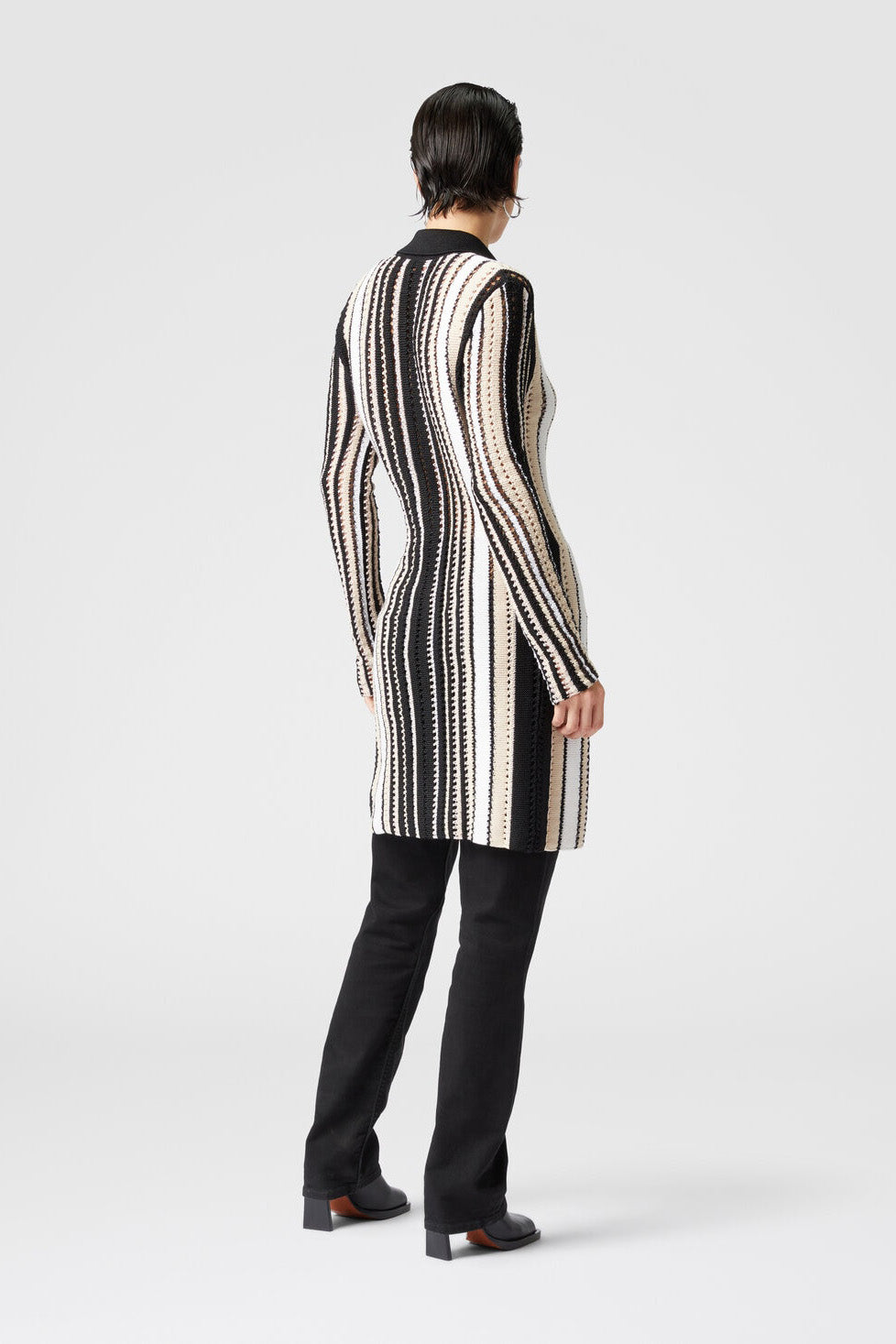 Missoni Damen Häkelstrickjacke Schwarz/Beige SCHWARZ Bild 3