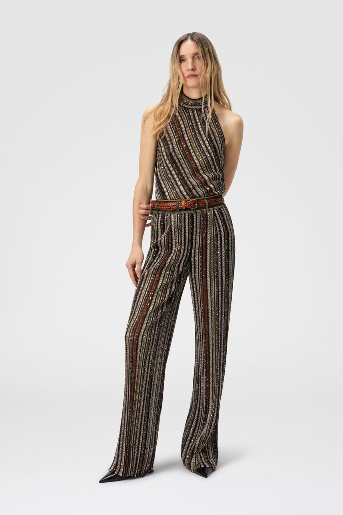 Missoni Damen Hose aus Fischgrätenstrick Bunt SM9T5 Bild 2
