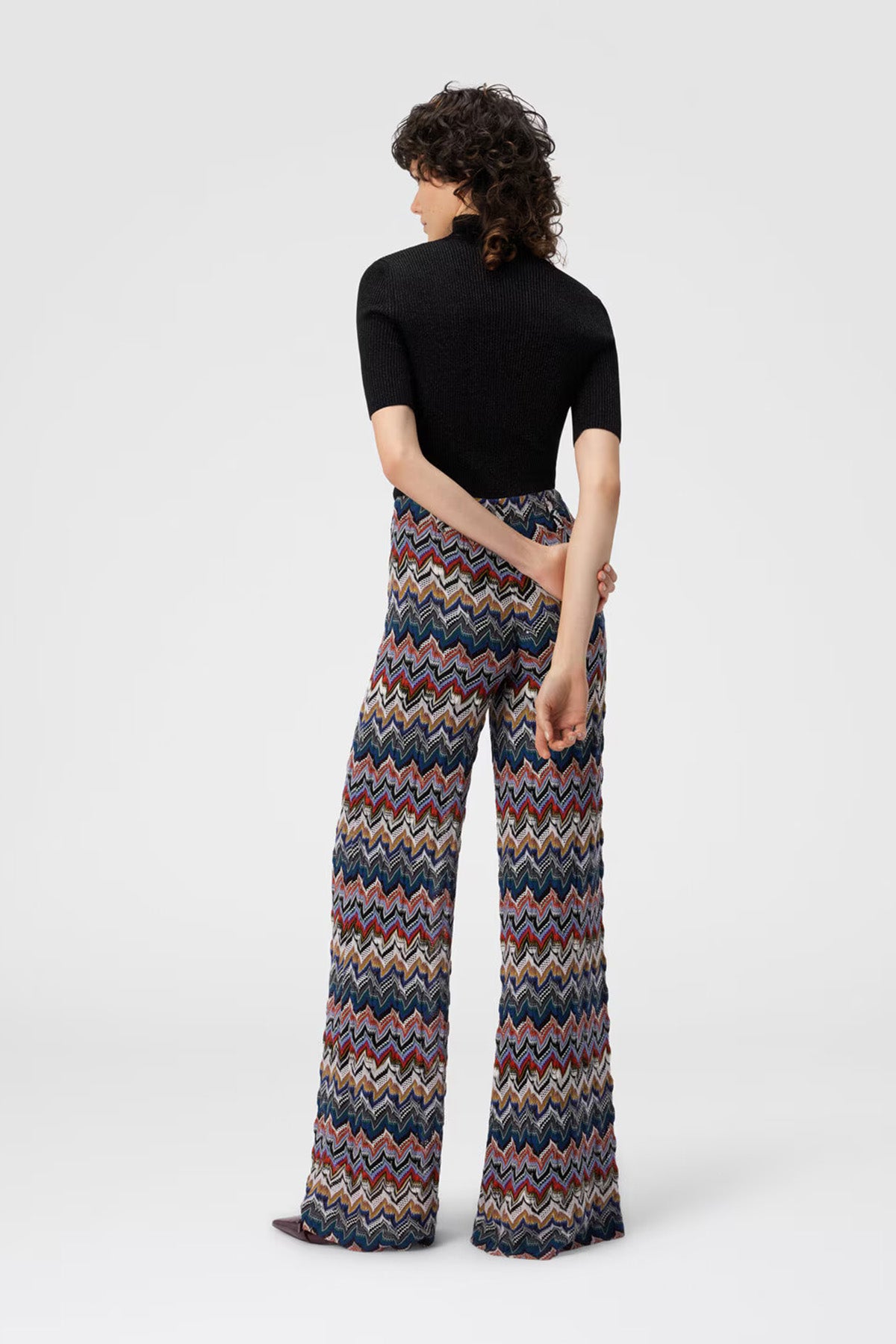 Missoni Damen Hose aus strukturierter Spitze Bunt SM9R3 Bild 3