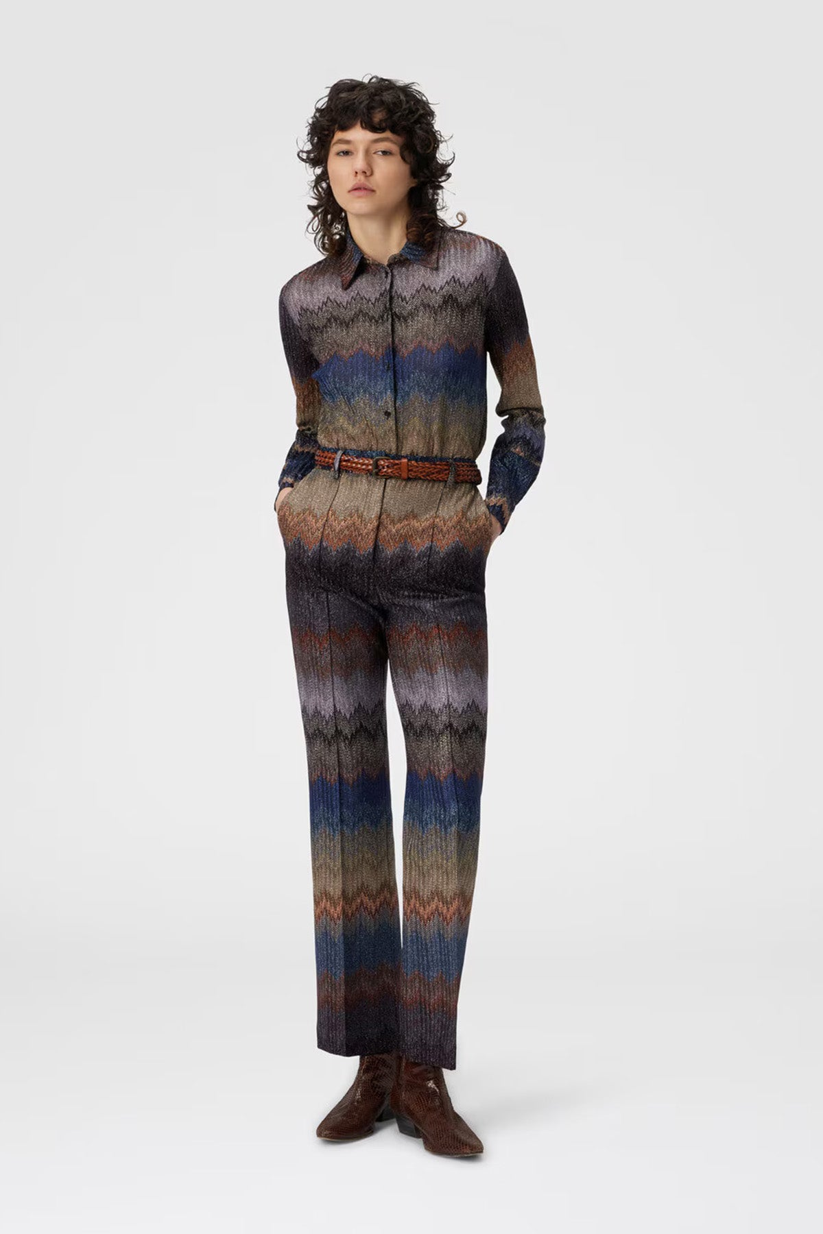 Missoni Damen Hose mit Schlangenmuster Bunt S72LF Bild 2