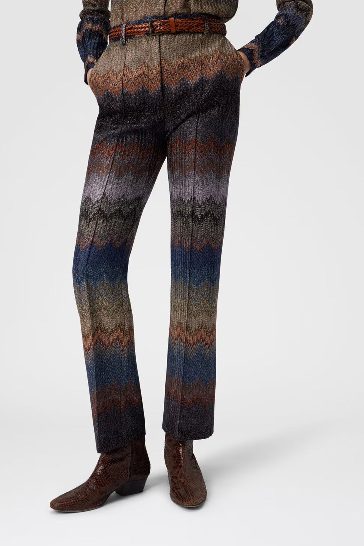 Missoni Damen Hose mit Schlangenmuster Bunt S72LF Bild 4