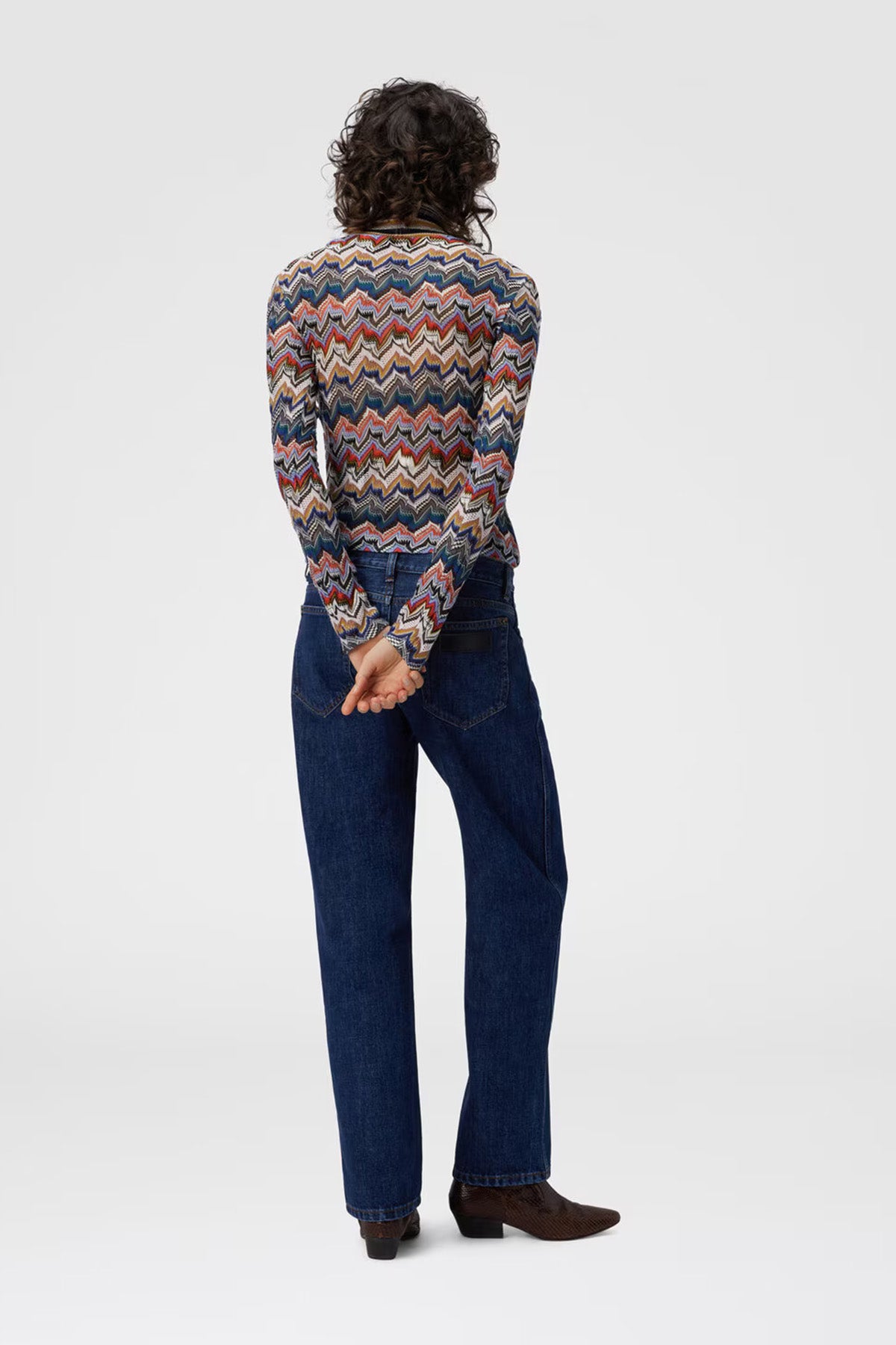 Missoni Damen Rollkragenpullover aus strukturierter Spitze Bunt SM9R3 Bild 3
