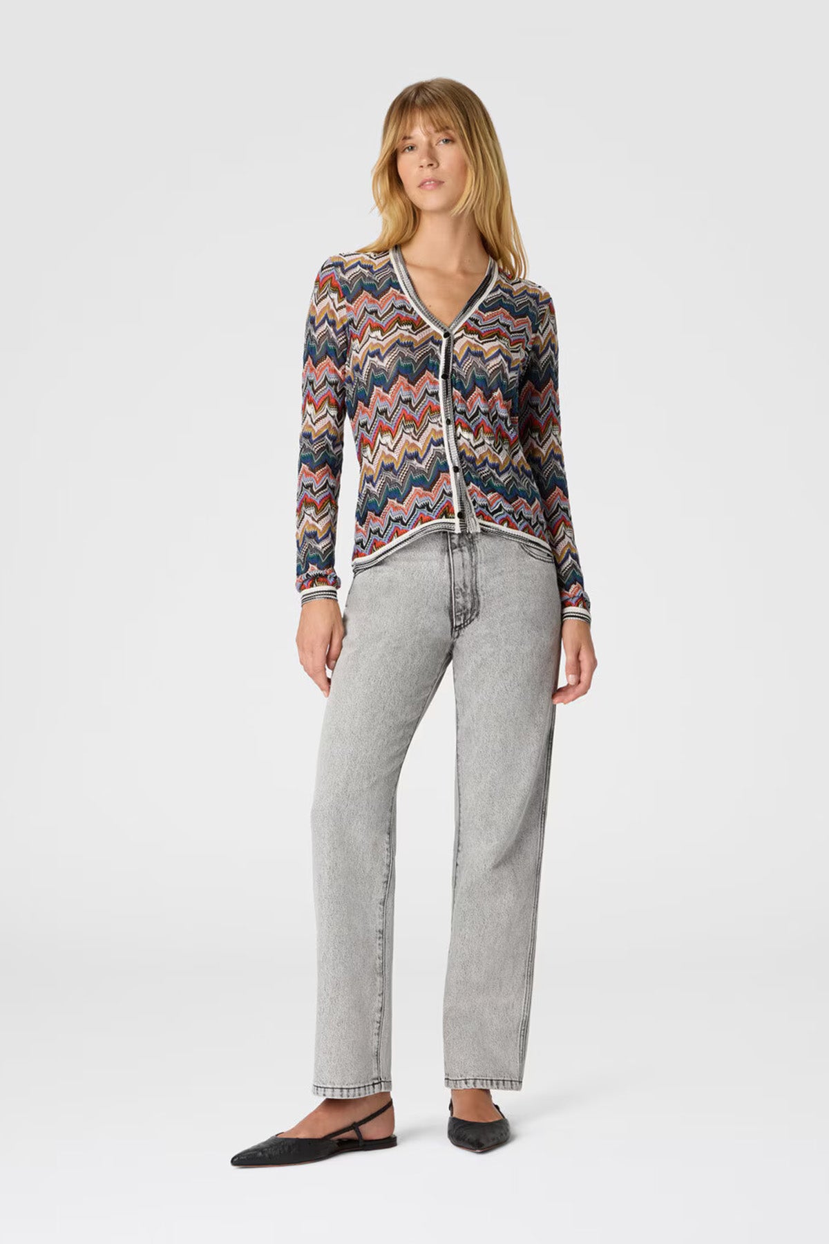Missoni Damen Strickjacke aus strukturierter Spitze Bunt SM9R3 Bild 3