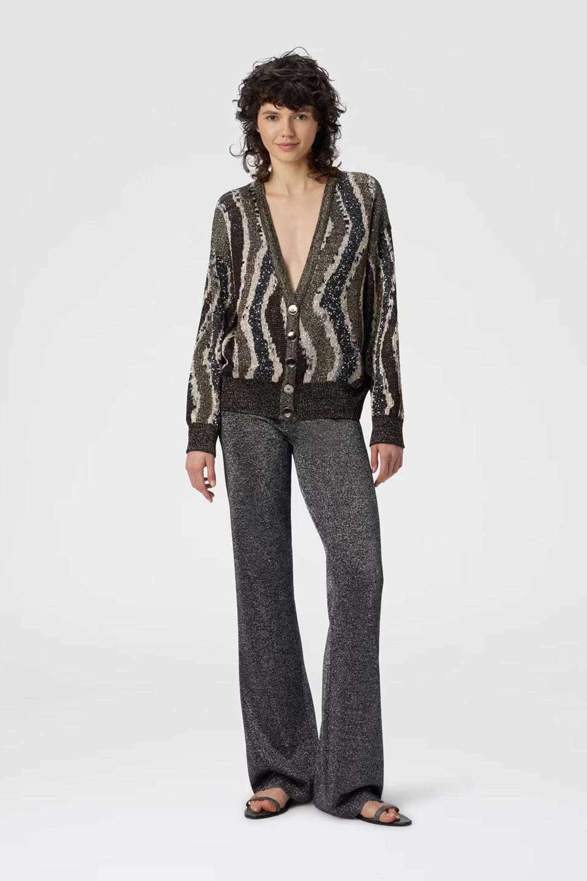 Missoni Damen Strickjacke mit Wellemuster Bunt S80E2 Bild 2