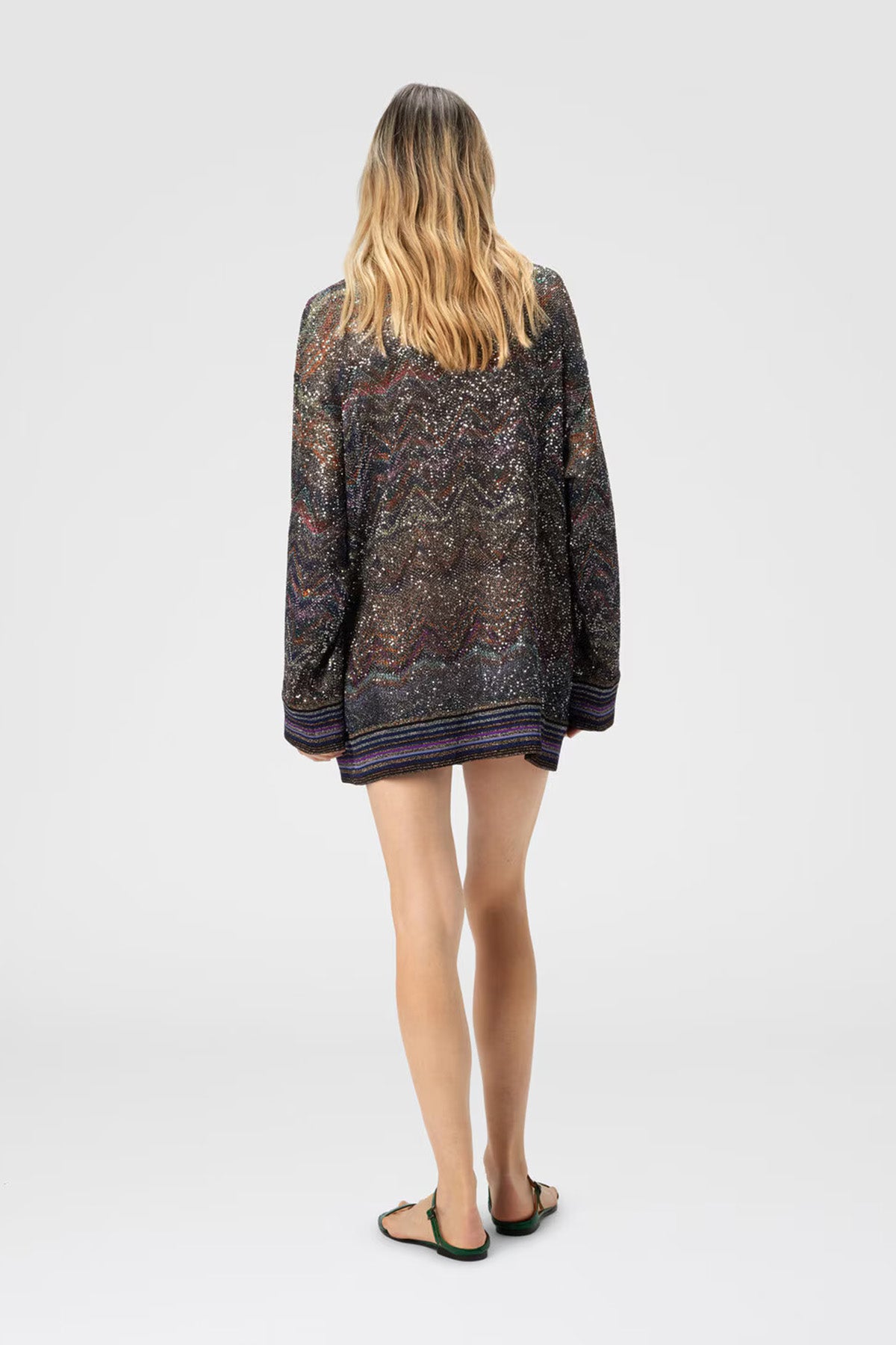 Missoni Damen Strickjacke mit Zick-Zack-Muster Bunt S91P6 Bild 3
