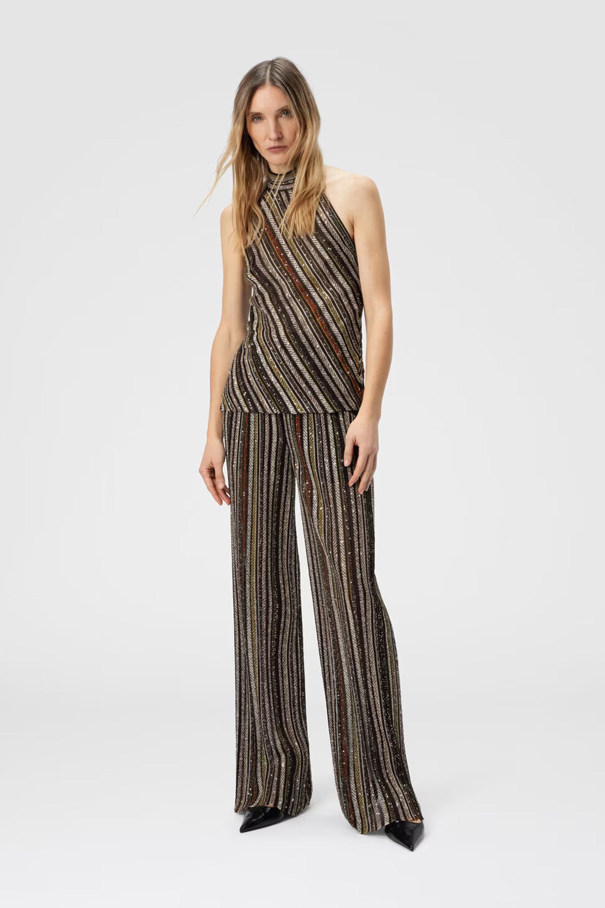 Missoni Damen Top aus Fischgrätenstrick Bunt SM9T5 Bild 2