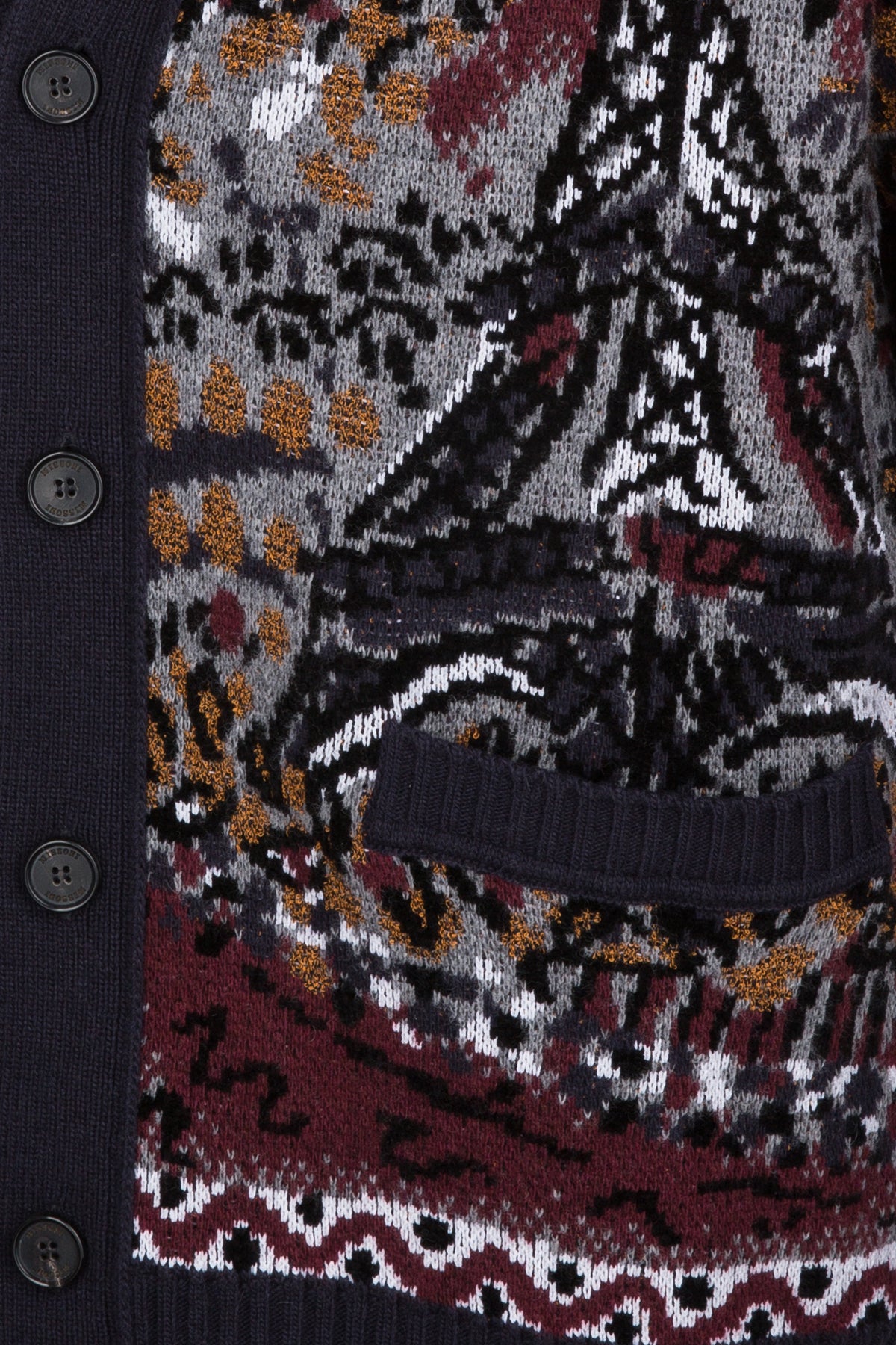Missoni Herren Jacquard Cardigan Mehrfarbig SCHWARZ Bild 3