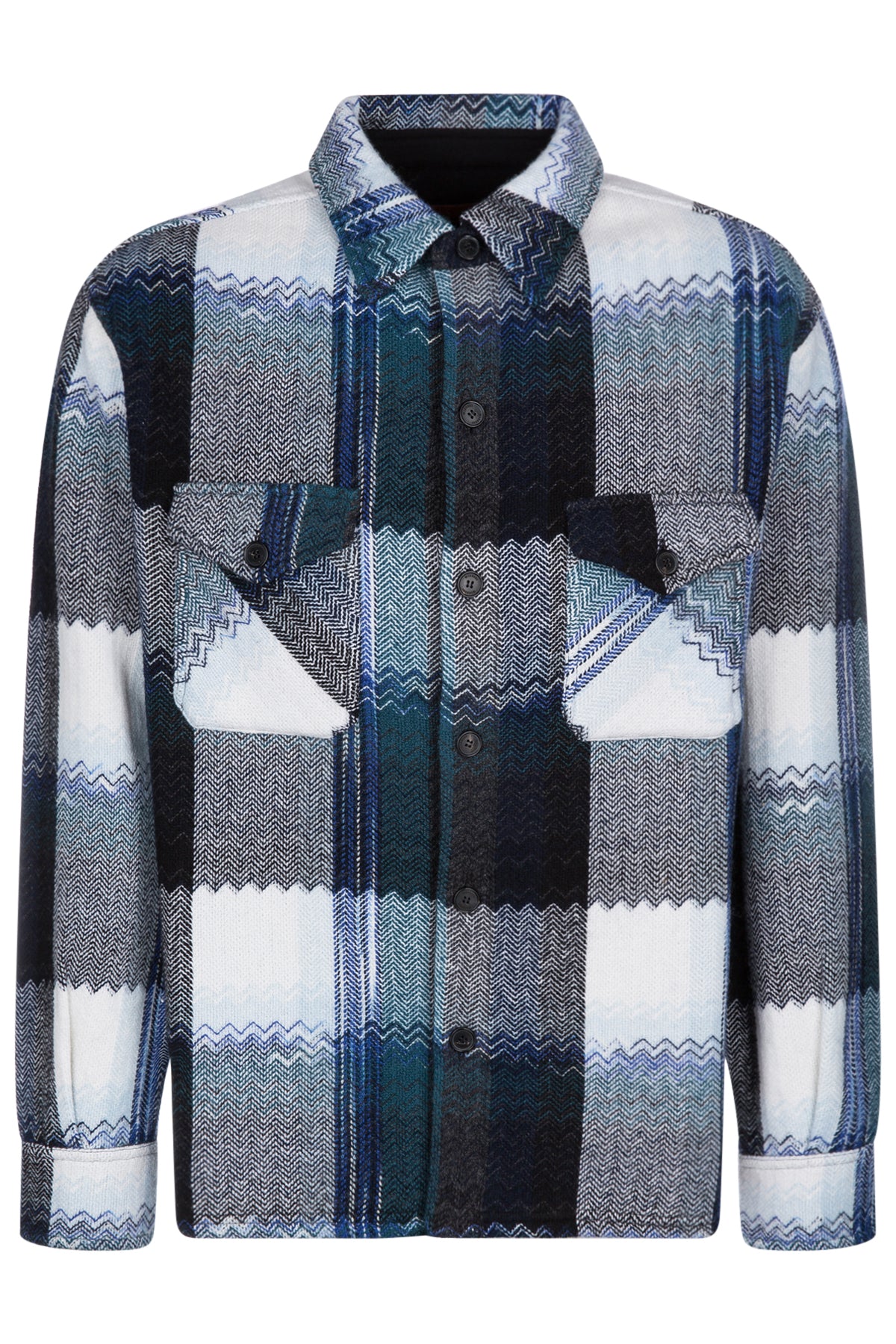 Missoni Overshirt mit Karomuster Grau/Blau GRAU GRAU Bild 1