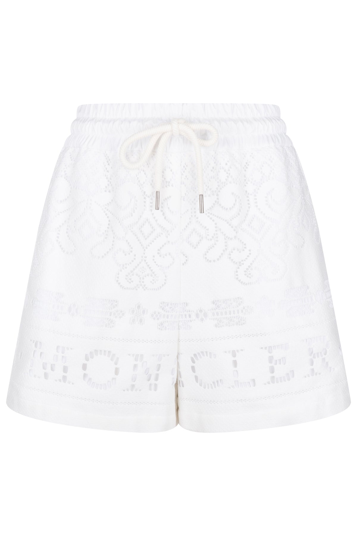 Moncler Damen Cotton Lace Shorts Weiss NATUR-WEISS Bild 1