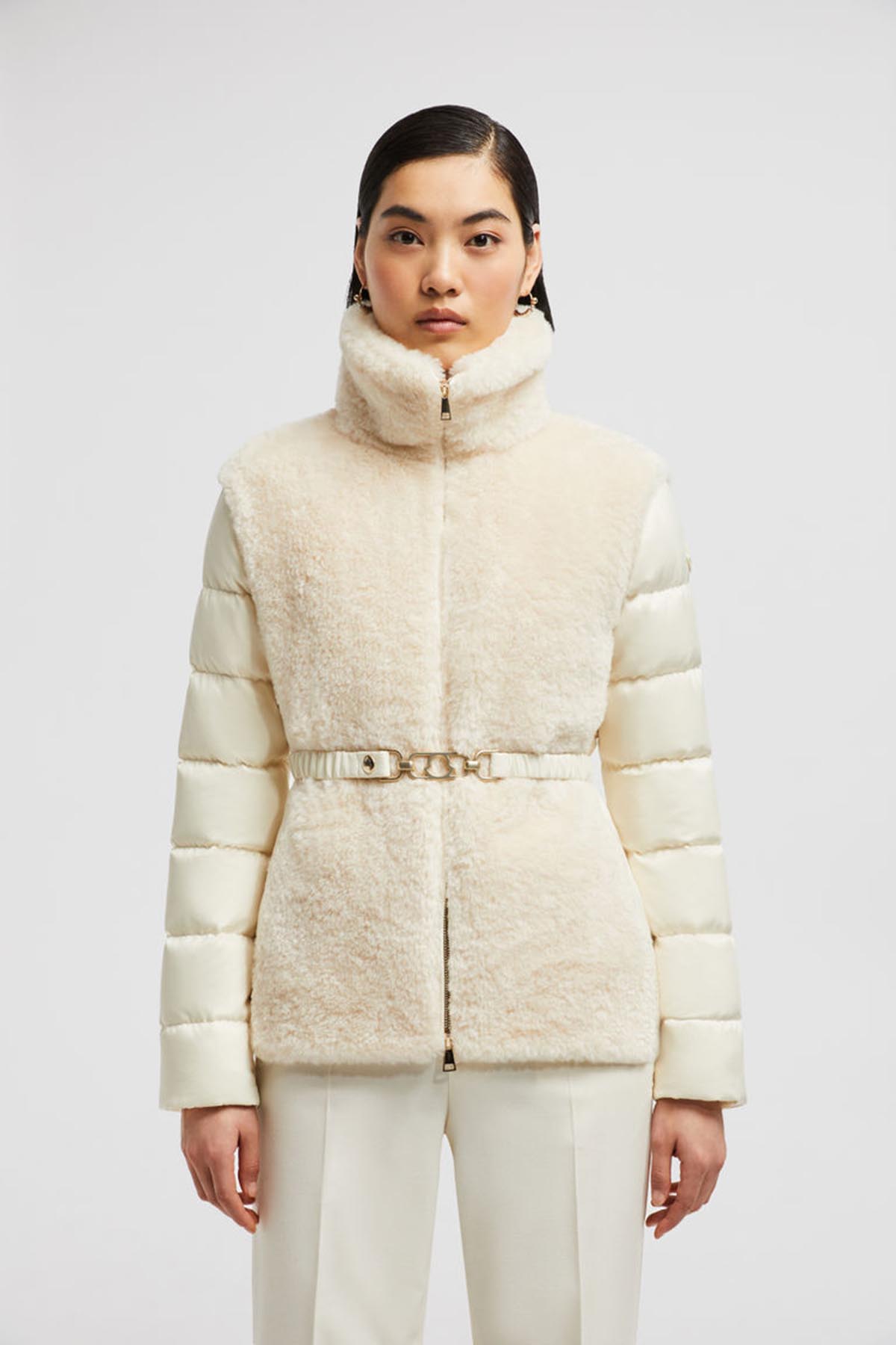 Moncler Damen Daunenjacke Oiron Creme Weiss WEISS Bild 3