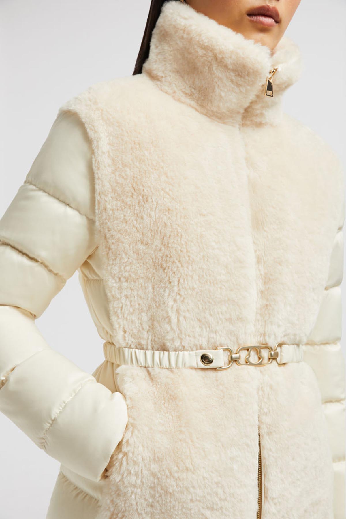Moncler Damen Daunenjacke Oiron Creme Weiss WEISS Bild 6