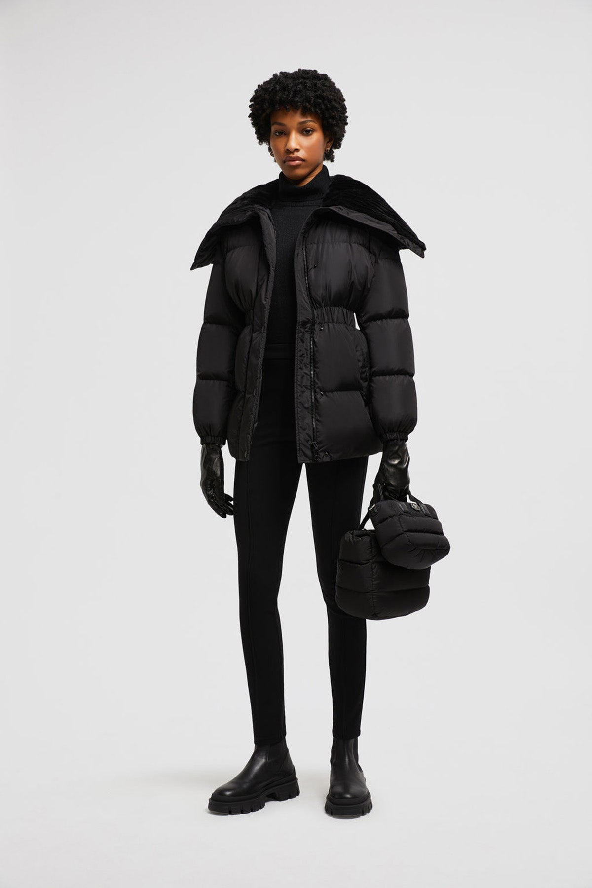 Moncler Damen Garbadine Hose Schwarz SCHWARZ Bild 2