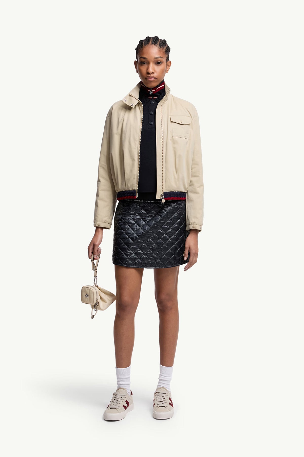 Moncler Damen Minirock mit Steppung Navy 778 Bild 2