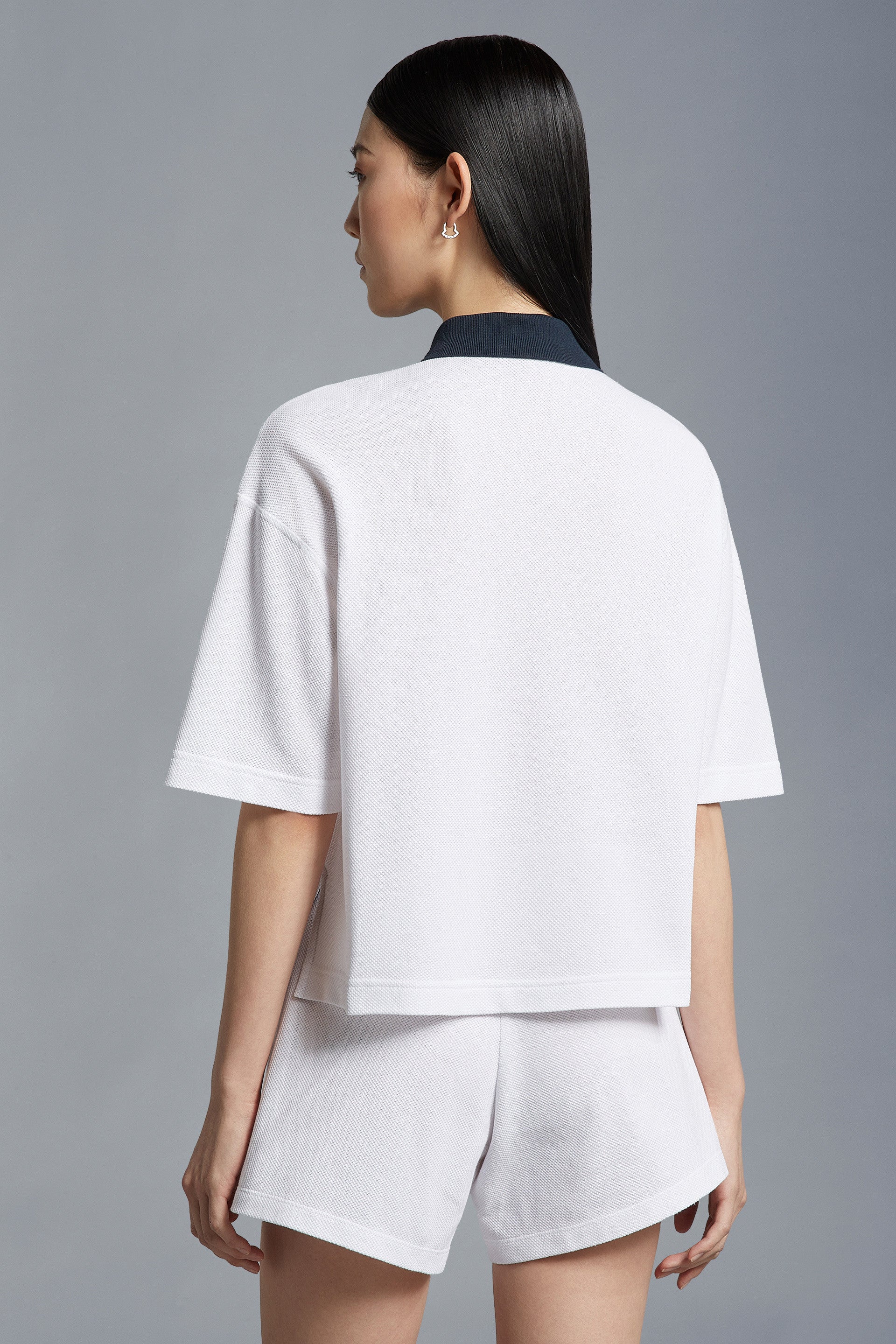 Moncler Damen Piqué Shorts Weiss WEISS Bild 4