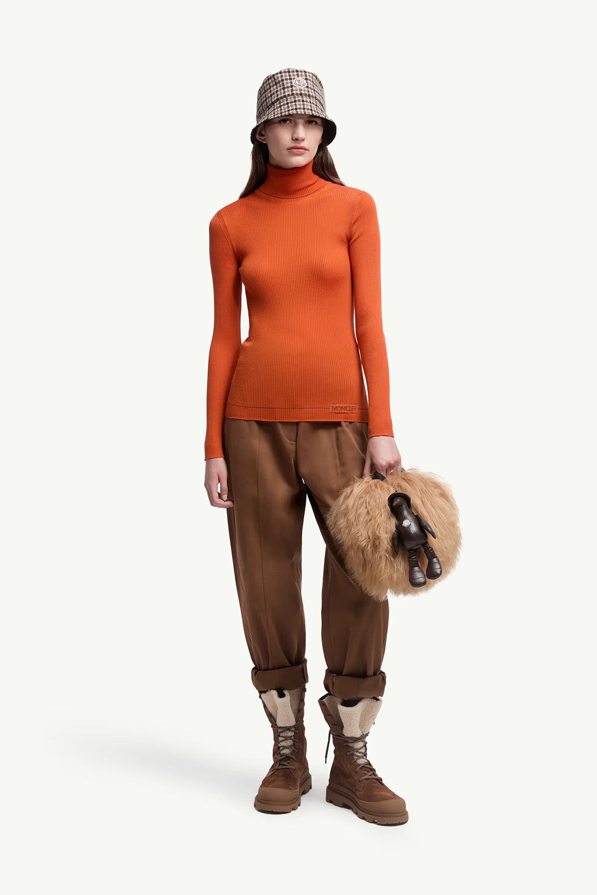 Moncler Damen Rollkragenpullover Orange 326 Bild 2