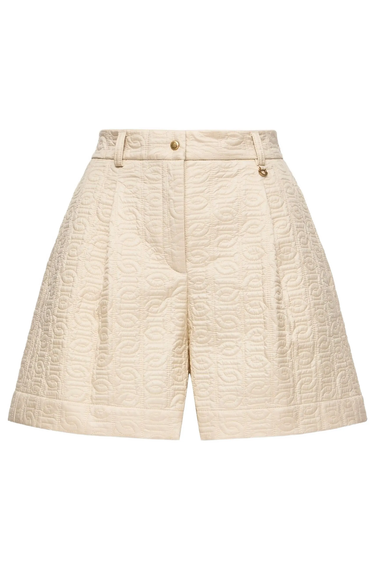 Moncler Damen Shorts mit Kettensteppung Hellbeige NATUR-WEISS Bild 1