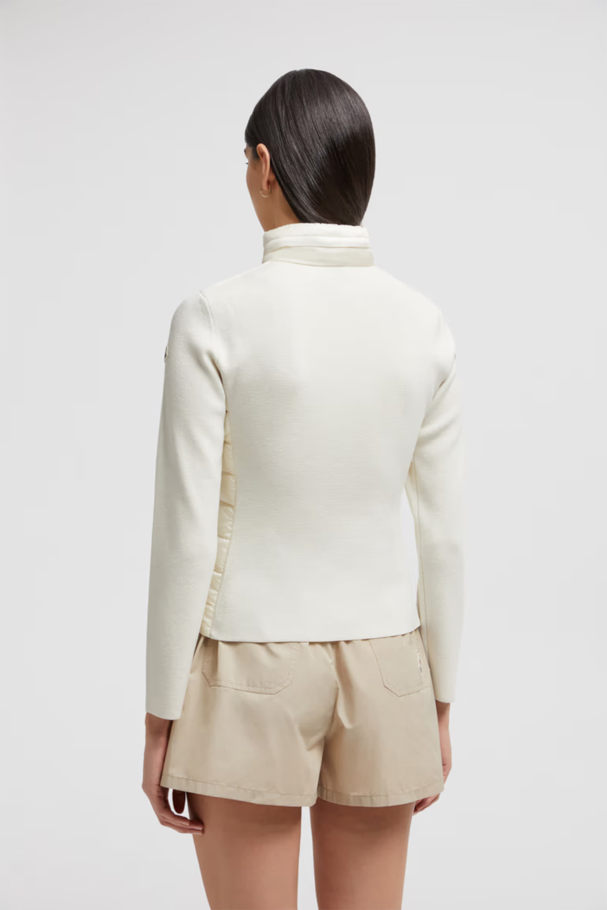 Moncler Damen Strickjacke mit Daunenfront Weiss NATUR-WEISS Bild 4