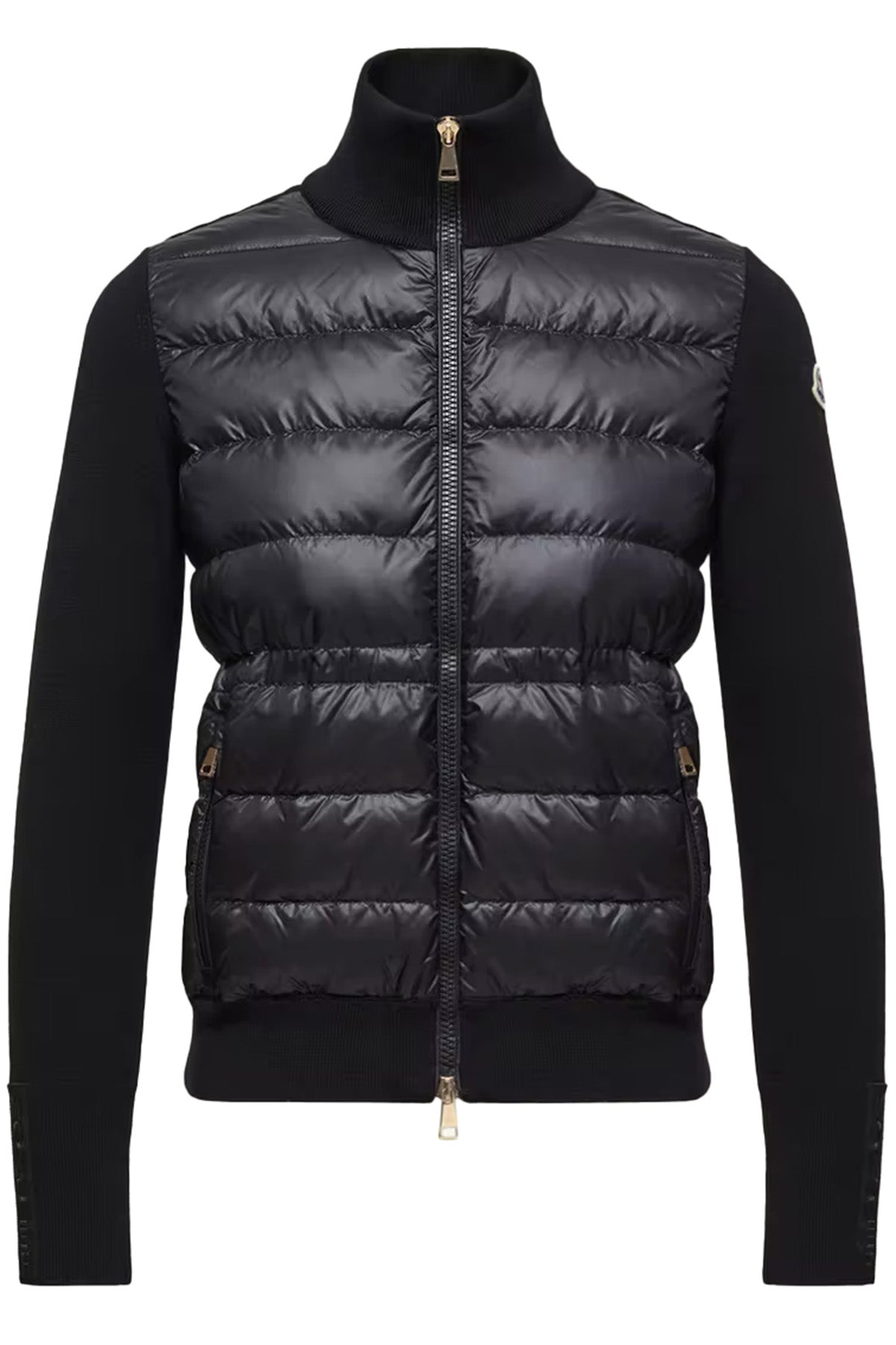 Moncler Damen Strickjacke mit Daunenfront Schwarz 999 Bild 1