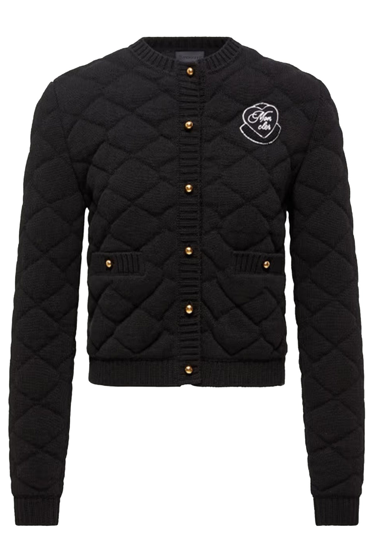 Moncler Damen Strickjacke mit Steppung Schwarz 999 Bild 1