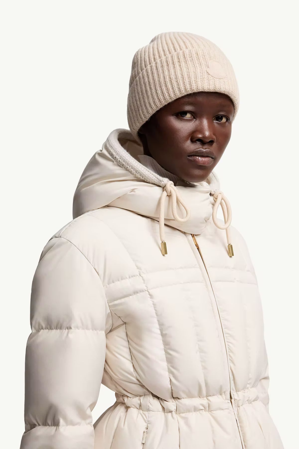 Moncler Damen Strickmütze Beige 21E Bild 2