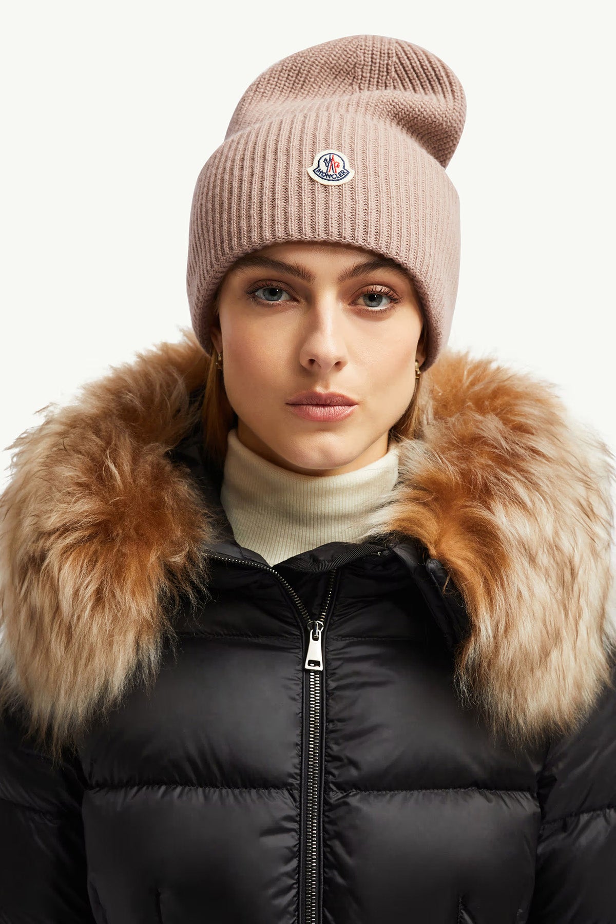 Moncler Damen Strickmütze Hellpink 513 Bild 2