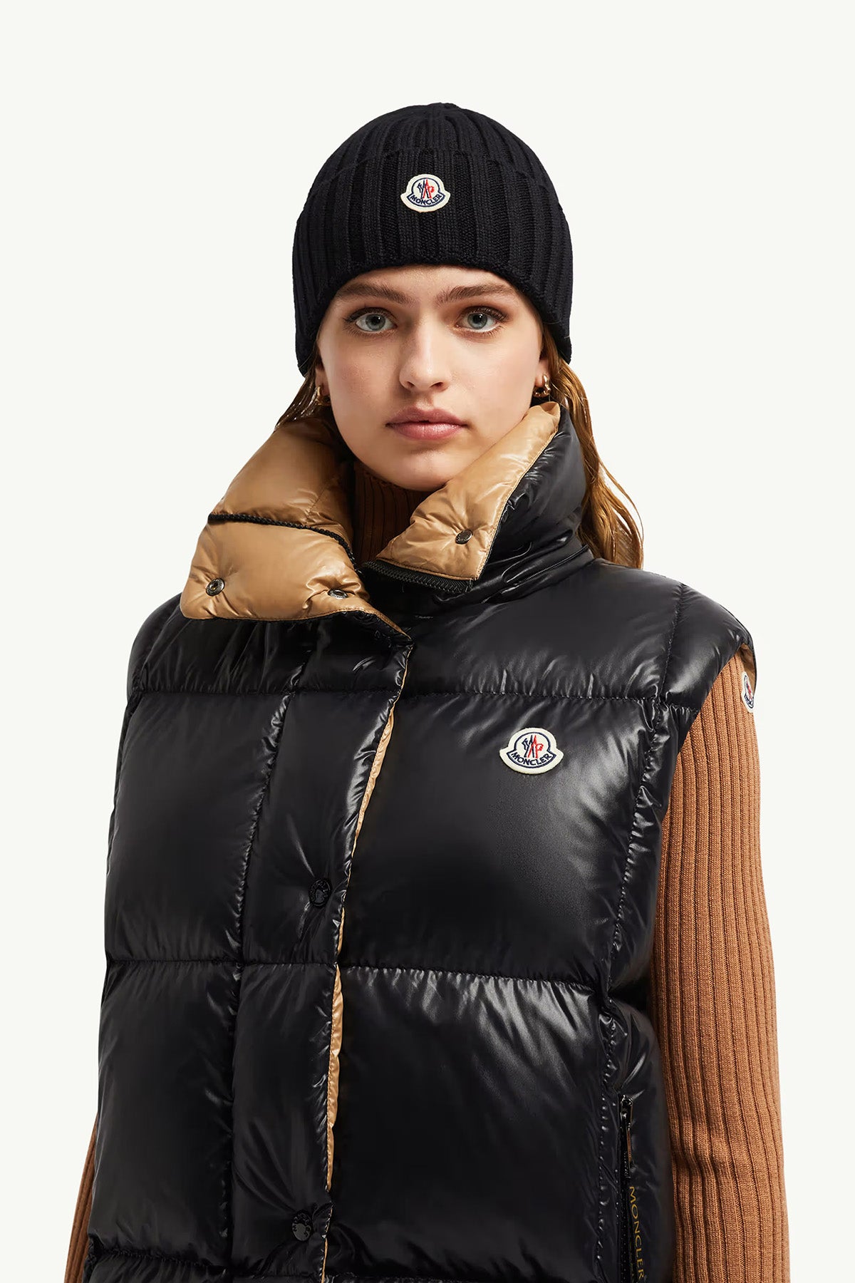 Moncler Damen Strickmütze Schwarz 999 Bild 2