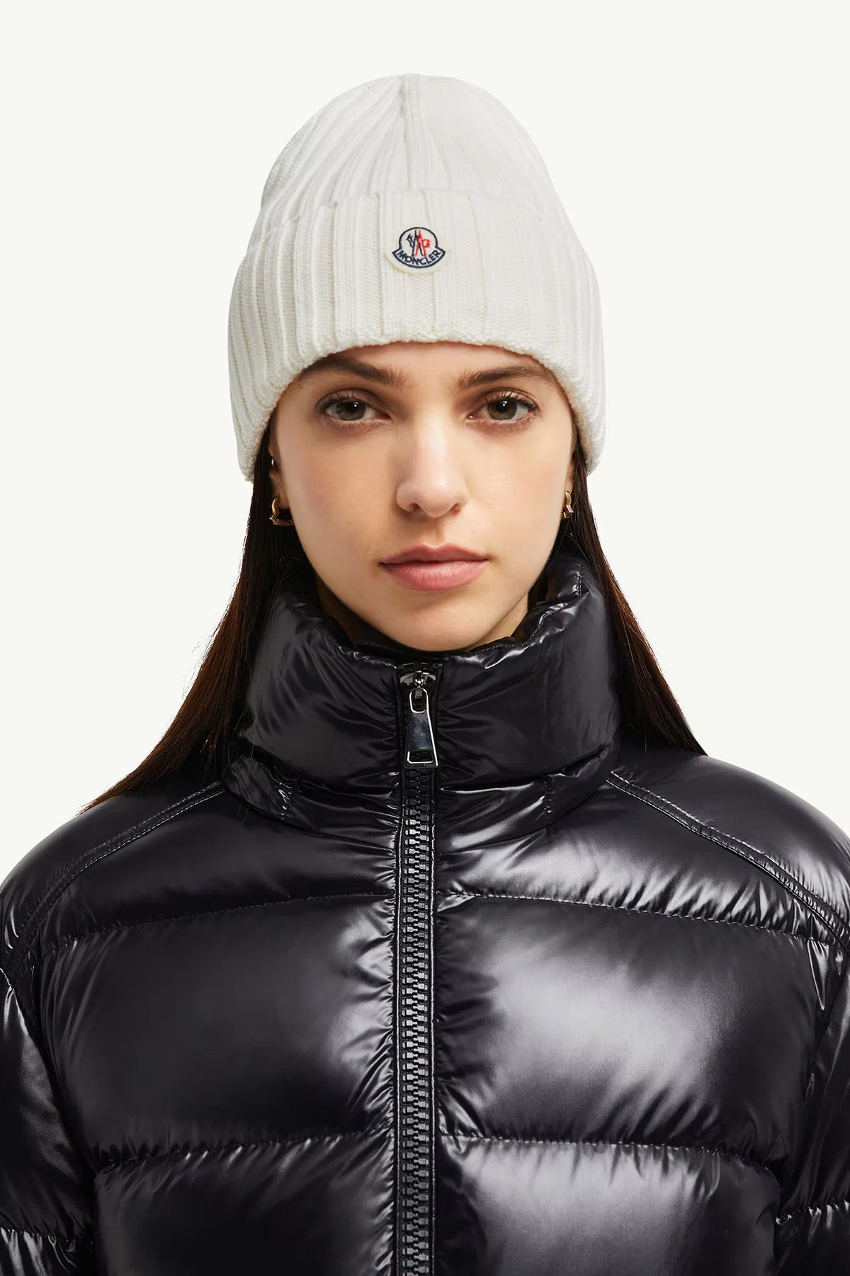 Moncler Damen Strickmütze Weiss 030 Bild 2