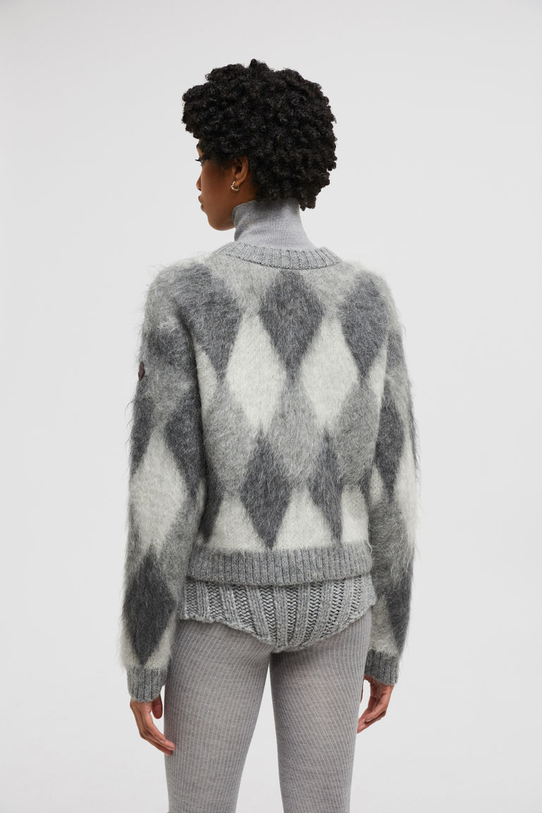 Moncler Damen Strickpullover Hellgrau GRAU Bild 4