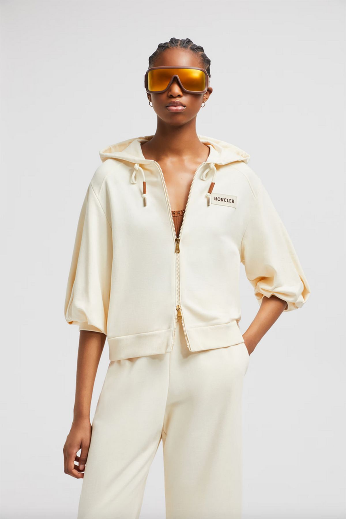 Moncler Damen Sweatjacke Weiss NATUR-WEISS Bild 2