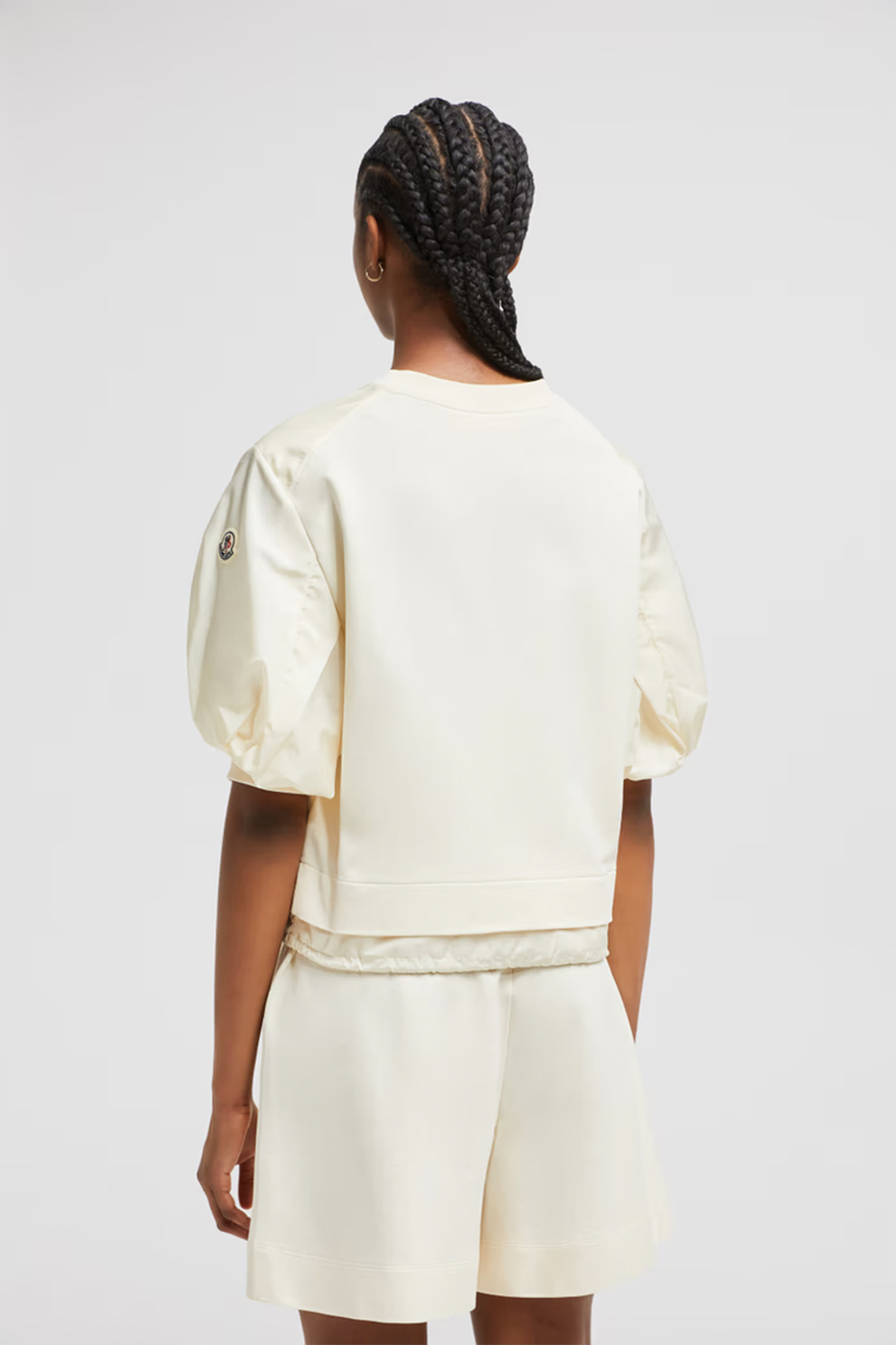 Moncler Damen T-Shirt Creme Weiss NATUR-WEISS Bild 4