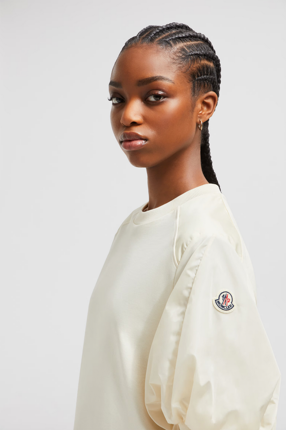 Moncler Damen T-Shirt Creme Weiss NATUR-WEISS Bild 5