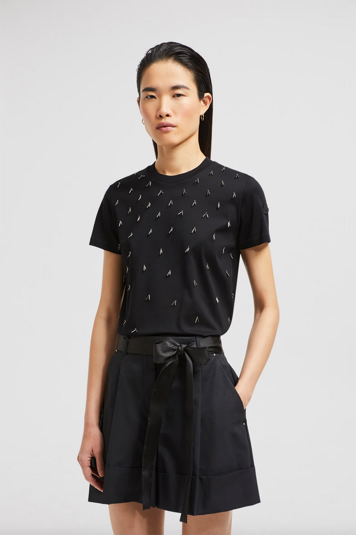 Moncler Damen T-Shirt Schwarz SCHWARZ Bild 2