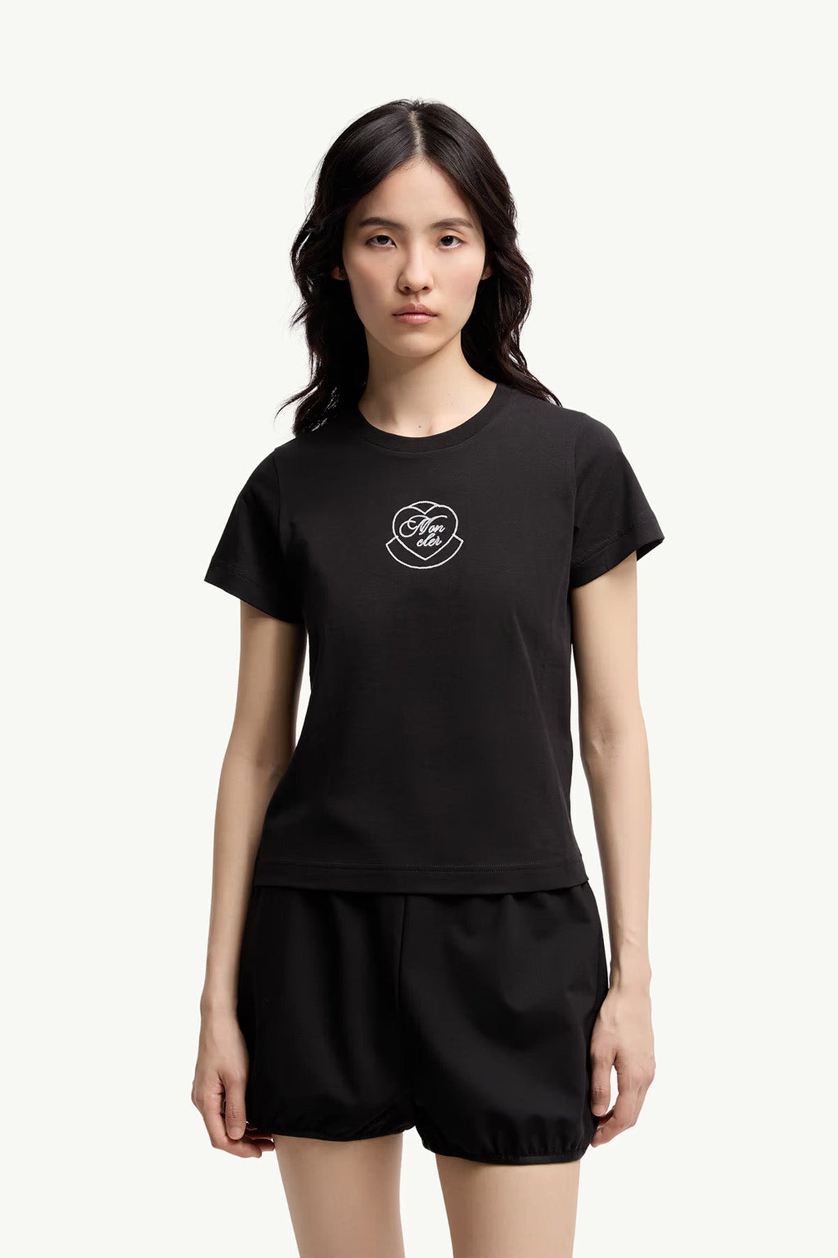 Moncler Damen T-Shirt Schwarz 998 Bild 2