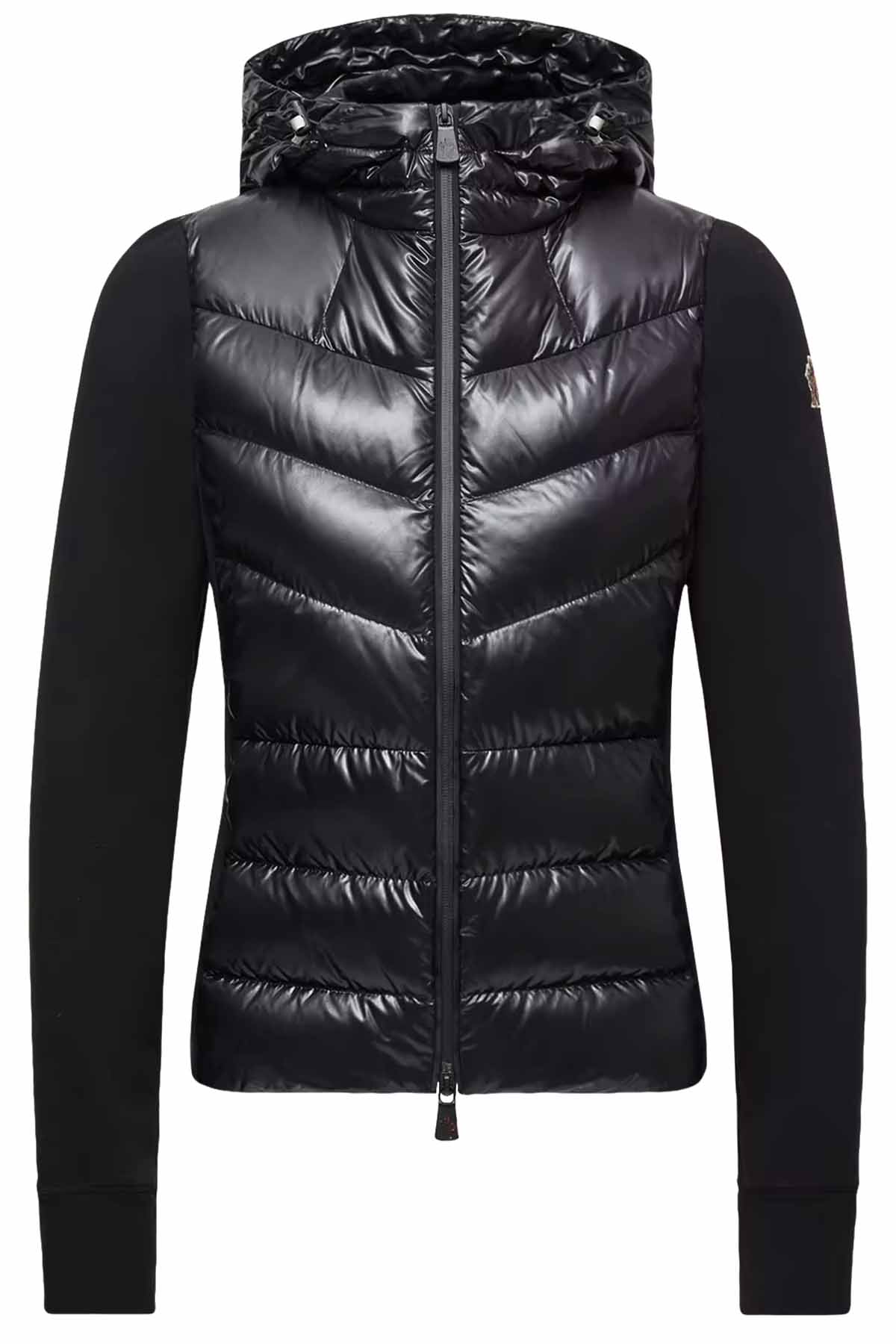 Moncler Grenoble Damen Fleecejacke mit Daunenfront Schwarz SCHWARZ Bild 1