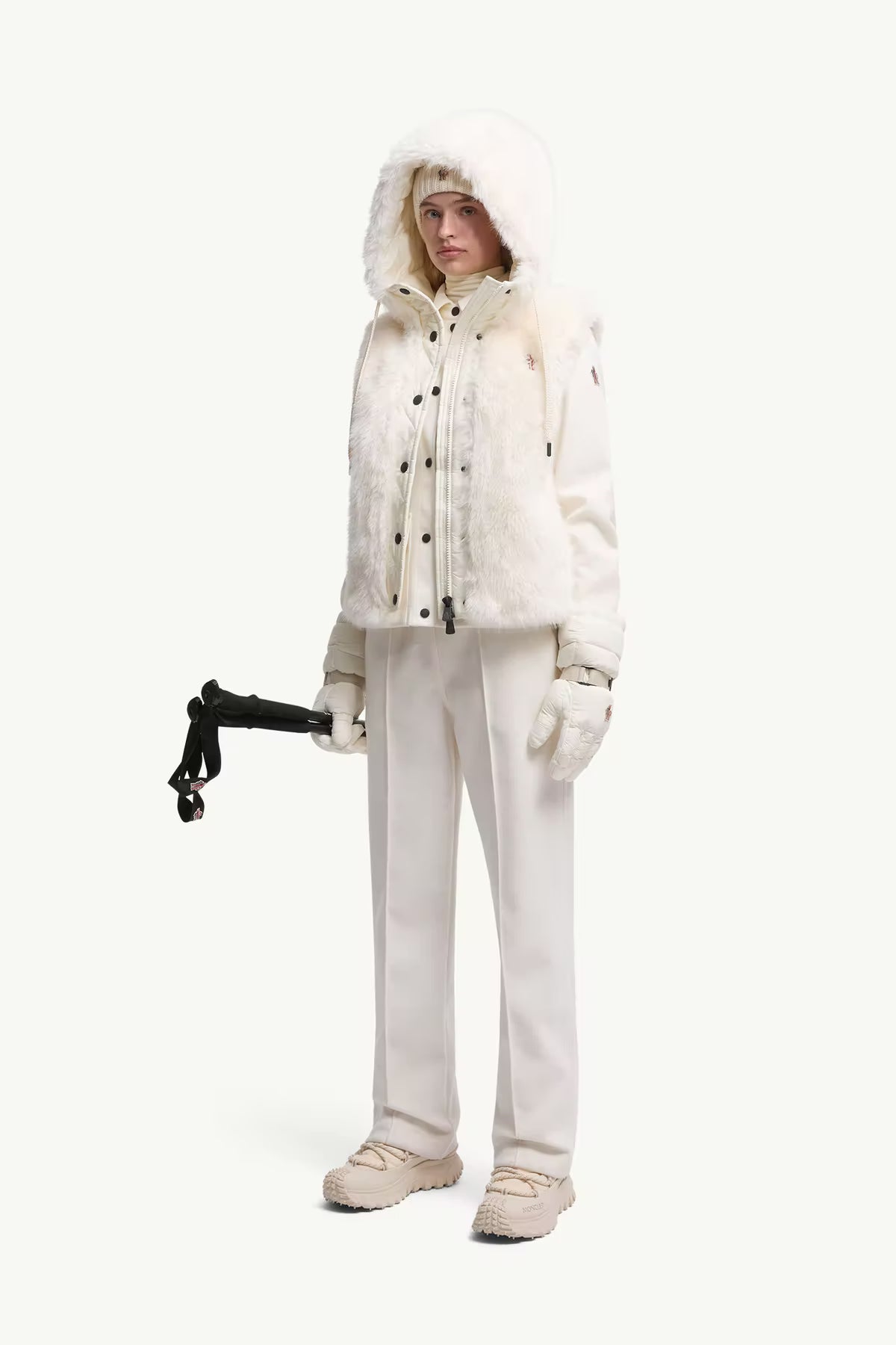 Moncler Grenoble Damen Jogginghose Weiss BEIGE Bild 2