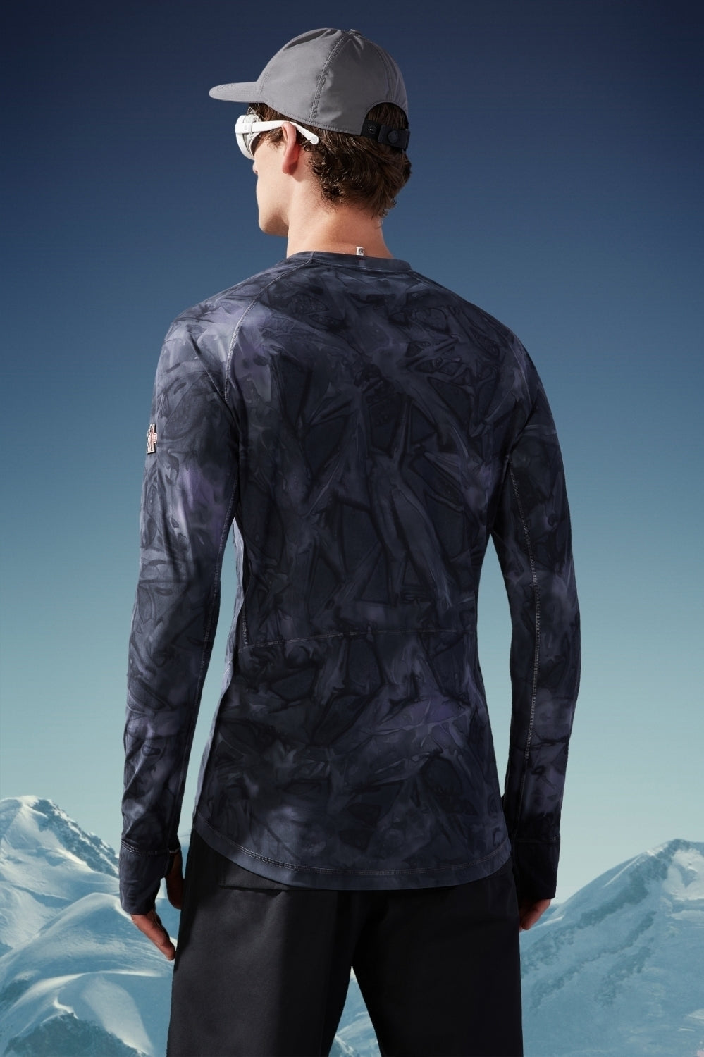 Moncler Grenoble Herren Skishirt Manica Lunga Blau/Lila blau Bild 4