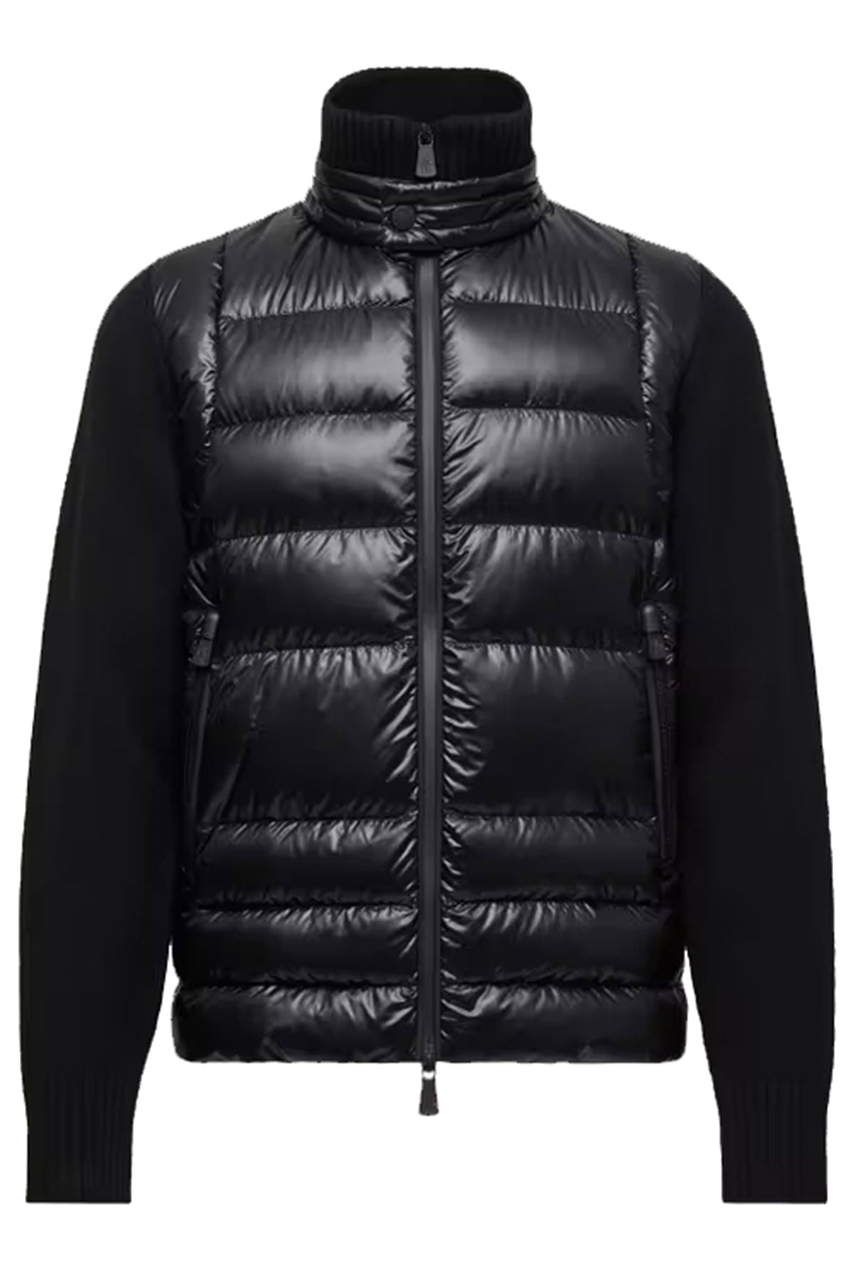 Moncler Grenoble Herren Strickjacke mit Daunenfront Schwarz SCHWARZ Bild 1